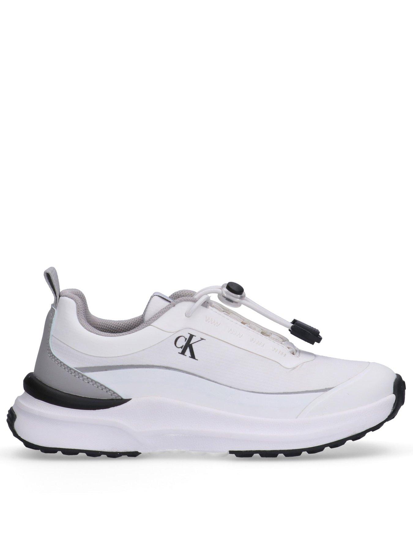 undefined Boys Low Cut Lace-Up Trainers - White