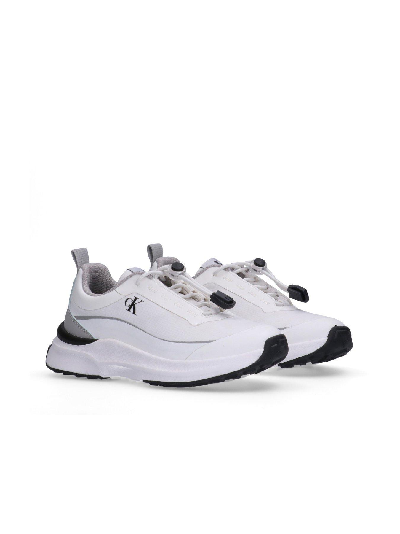 Image 6 of 6 of Calvin Klein Jeans Boys Low Cut Lace-Up Trainers - White