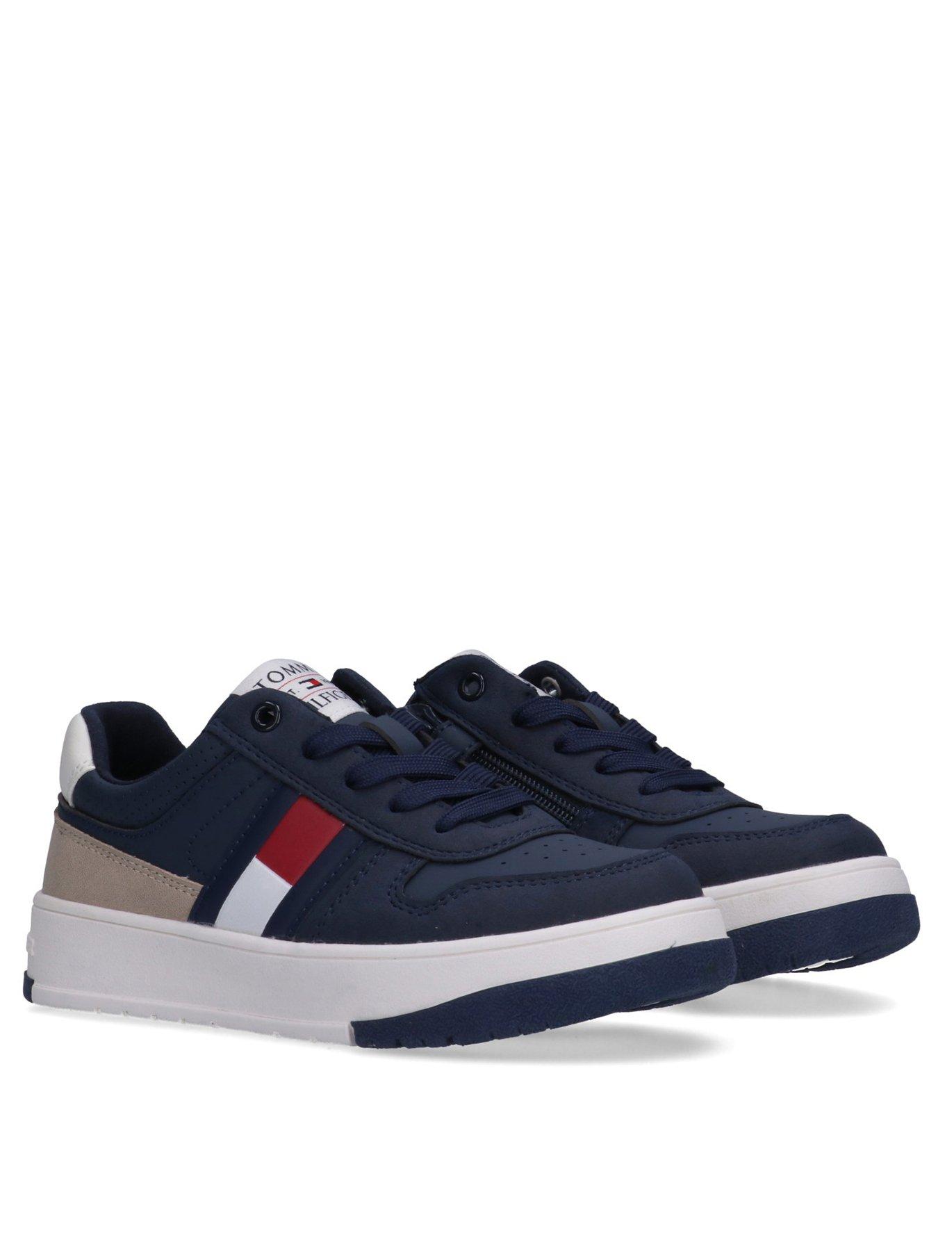 Image 2 of 5 of Tommy Hilfiger Boys Flag Low Cut Lace-Up Sneakers - Blue
