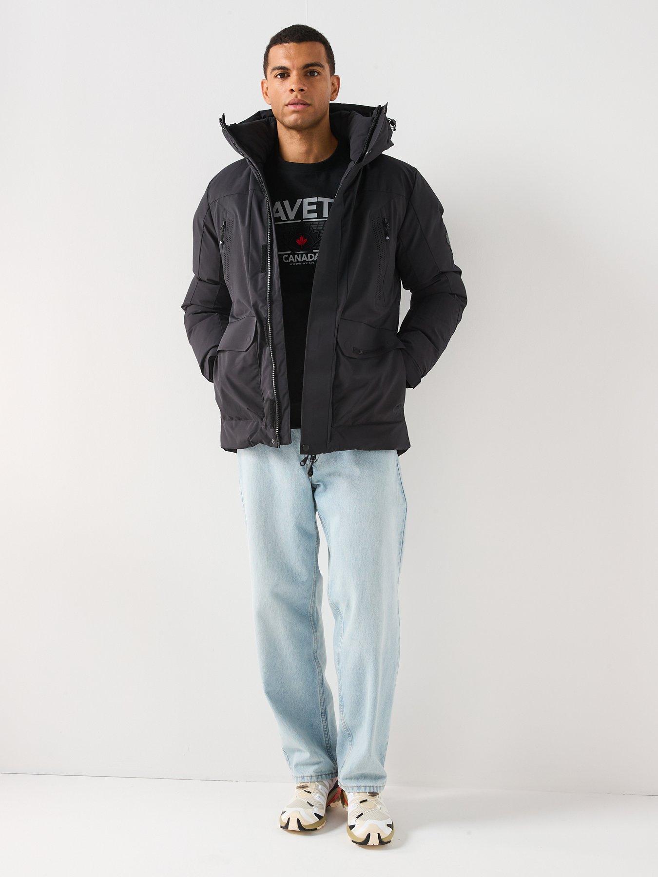  image of zavetti-canada-eranio-padded-parka-coat-black