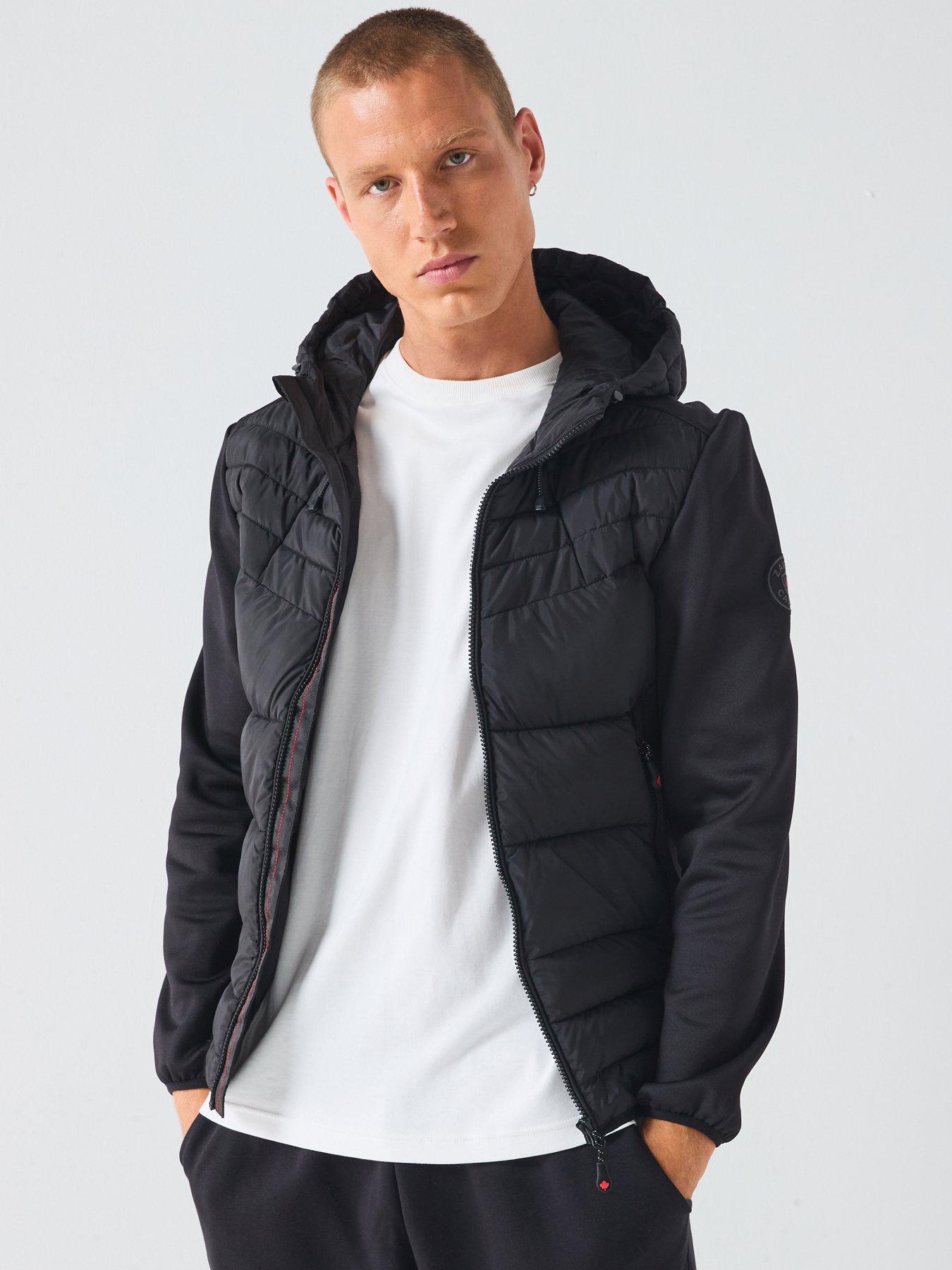 undefined Lazino Hybrid Logo Padded Jacket - Black