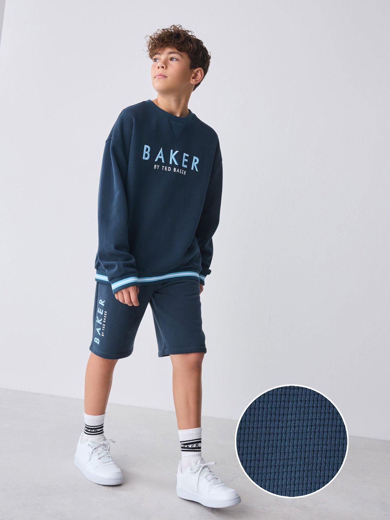 Ted Baker Boys Sweat Top And Shorts Set - Blue