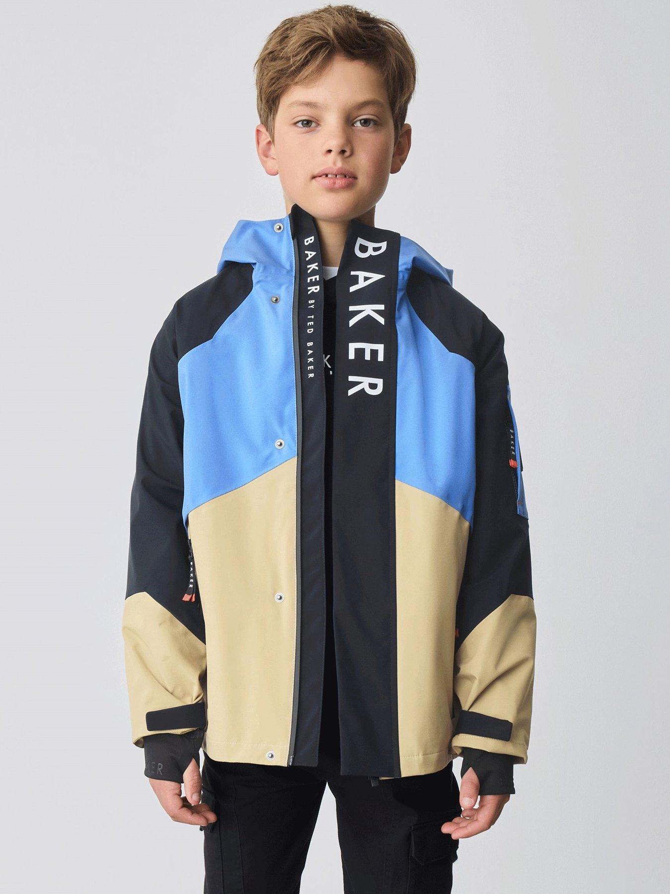 undefined Boys Colourblock Coat - Beige