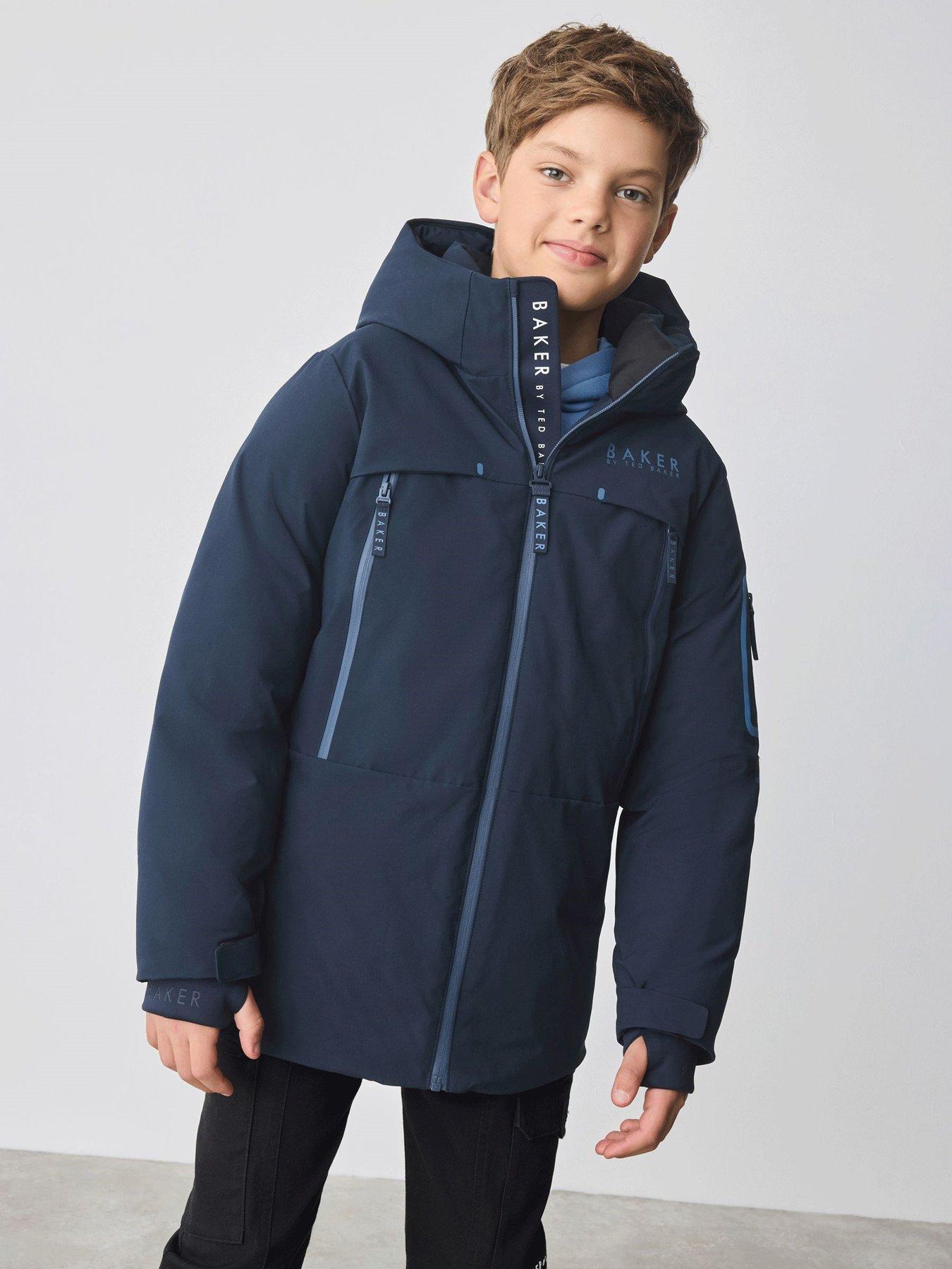 undefined Boys Hybrid Parka Coat - Navy
