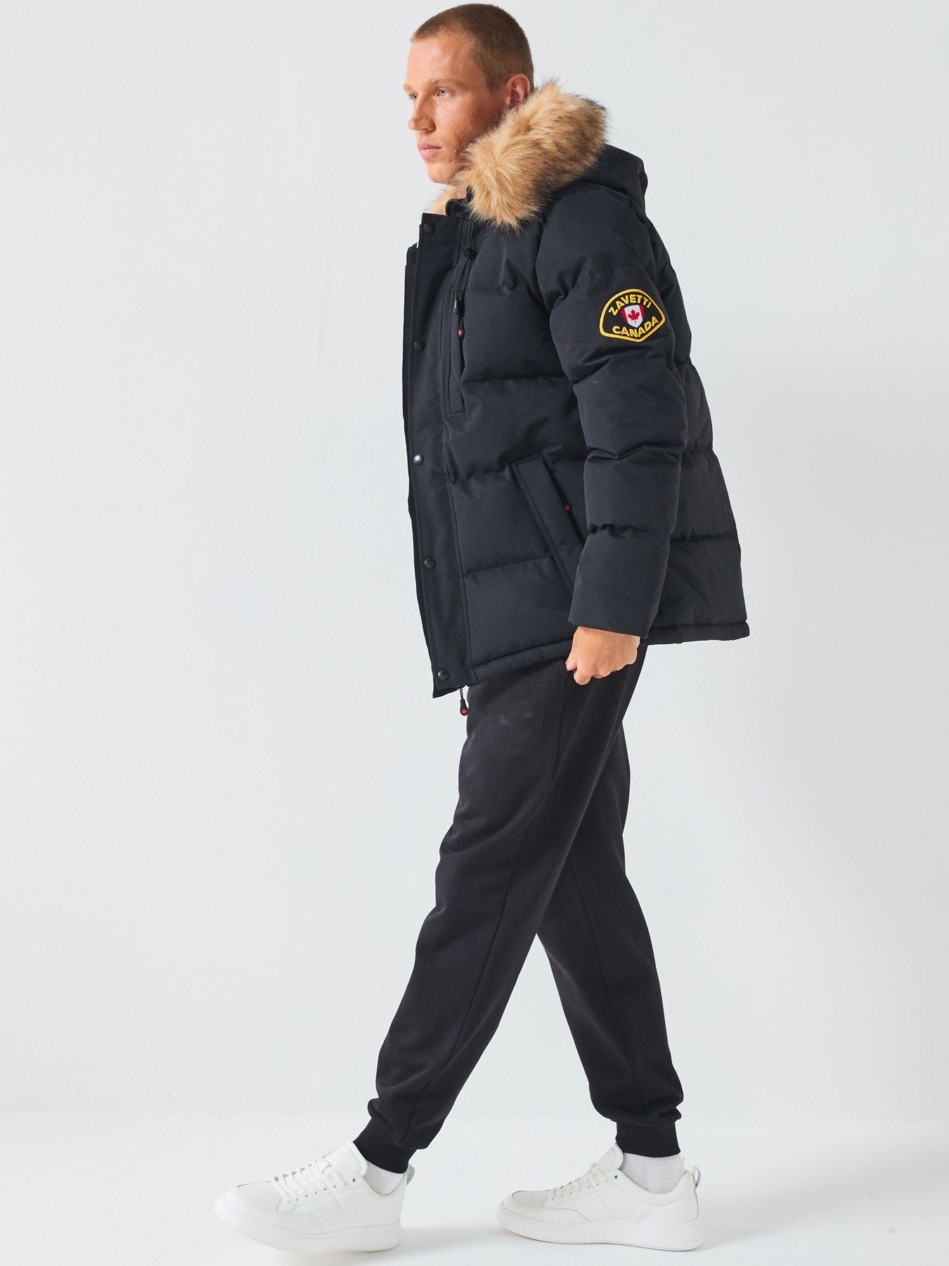  image of zavetti-canada-oshawa-20-padded-parka-coat-black