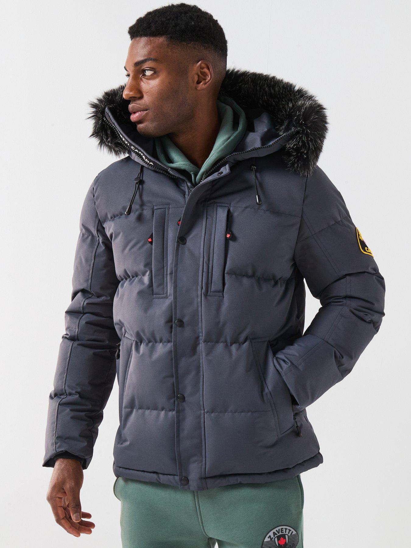 Zavetti Canada Oshawa 2.0 Padded Parka Coat - Dark Grey