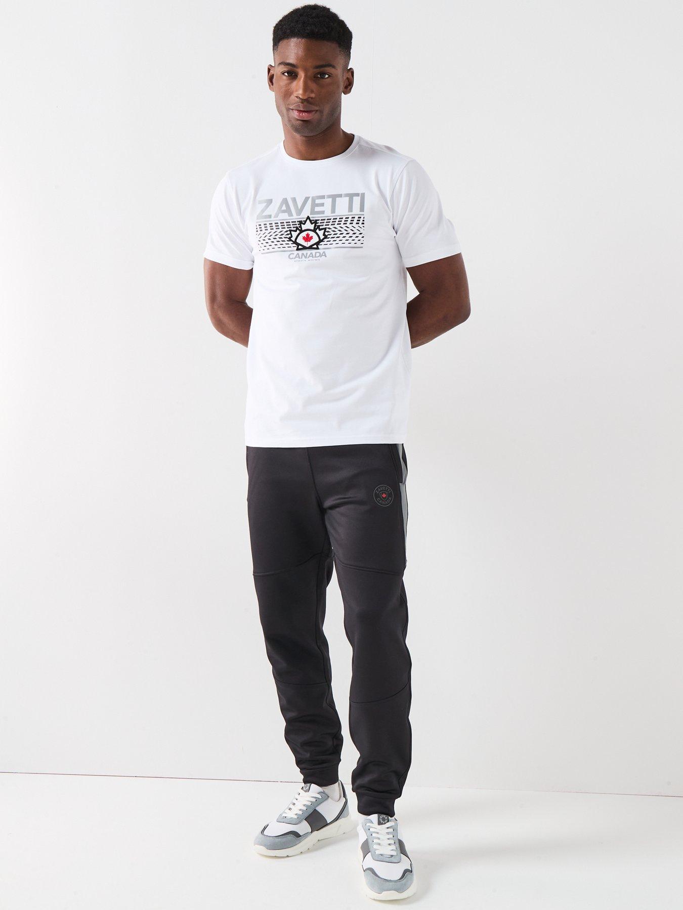Image 3 of 6 of Zavetti Canada Ronia Rubberised Logo Panelled Joggers - Black