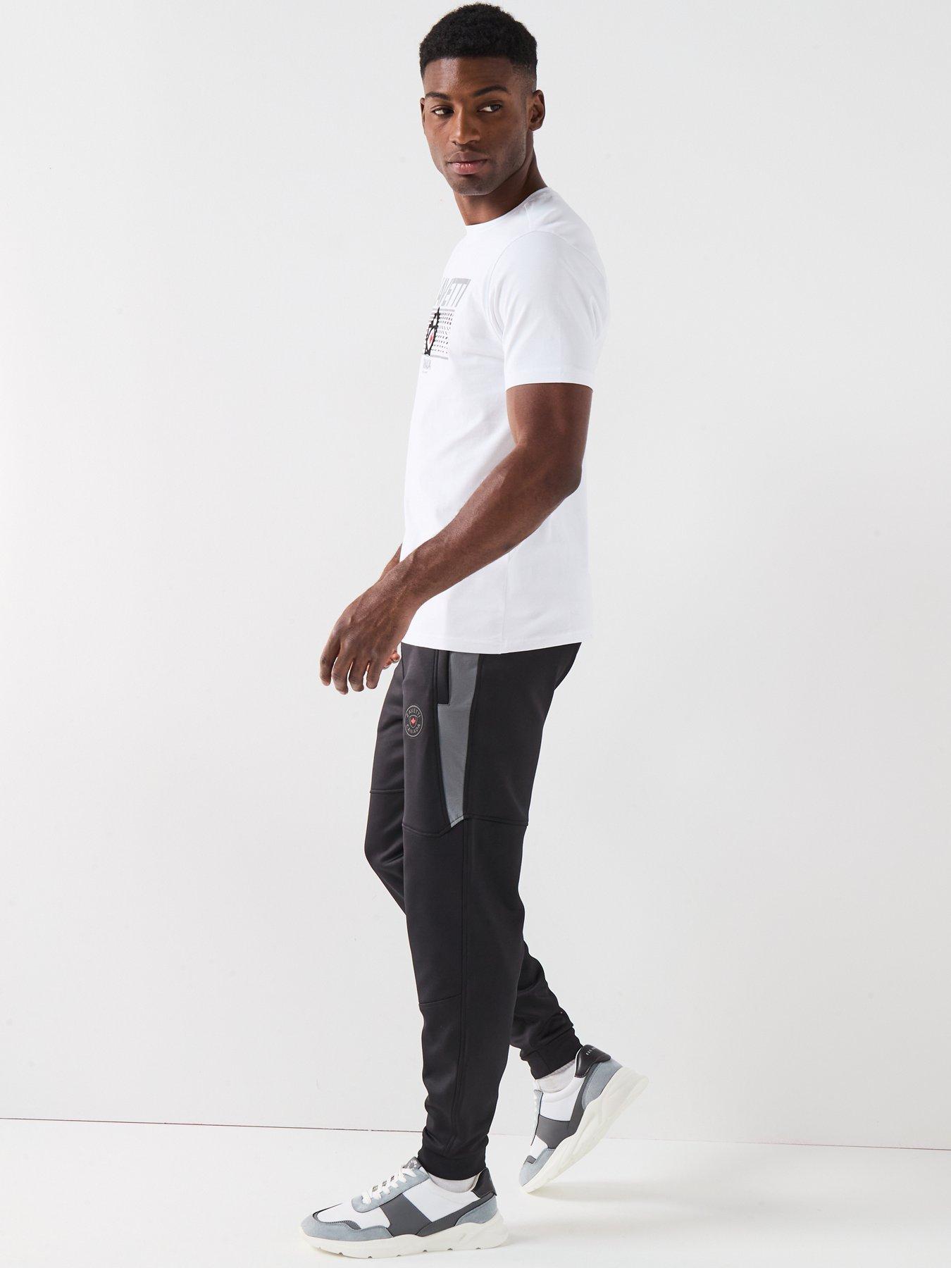 Image 6 of 6 of Zavetti Canada Ronia Rubberised Logo Panelled Joggers - Black