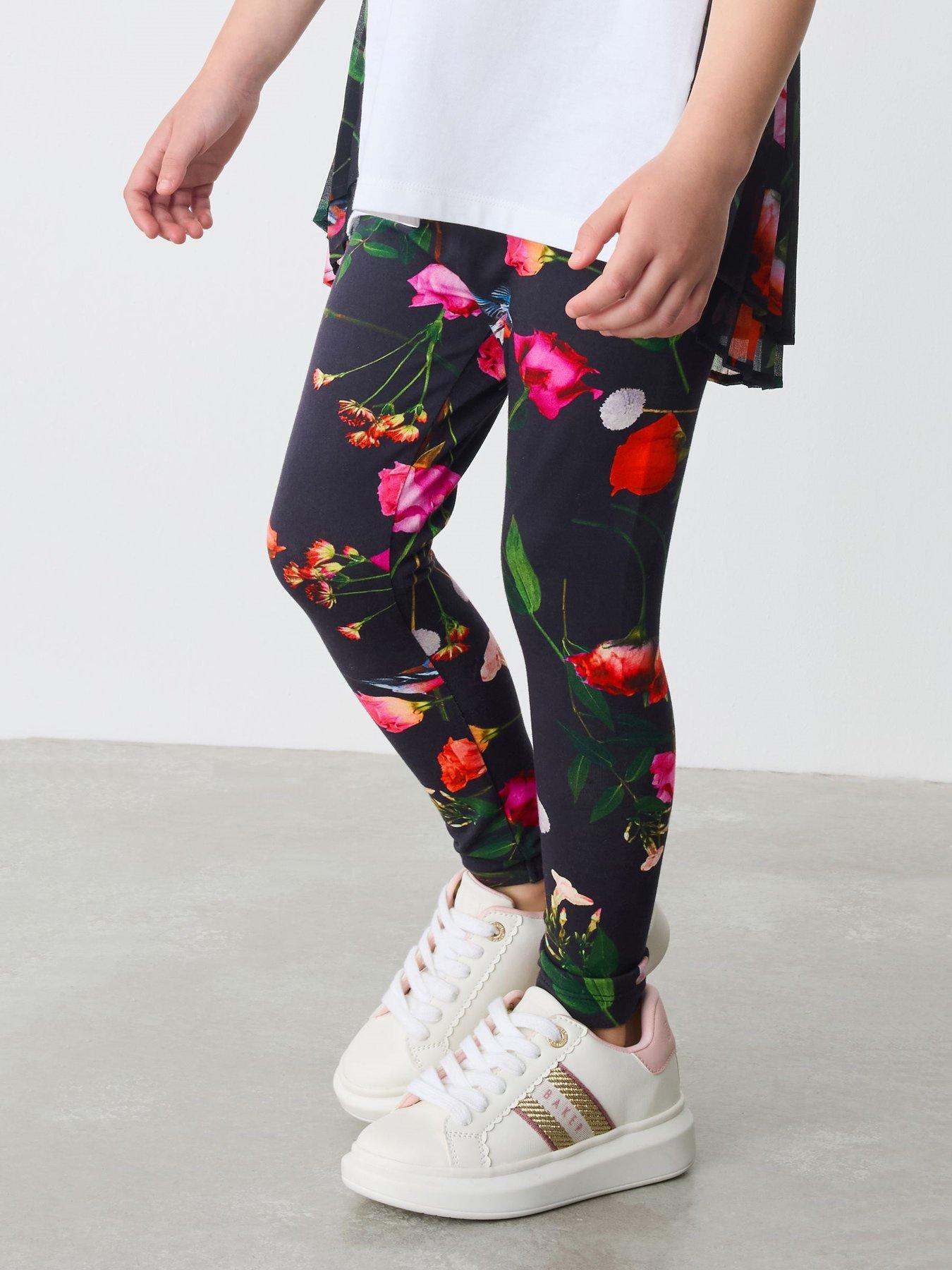 Image 4 of 6 of Ted Baker Girls Top And Legging Set - Navy