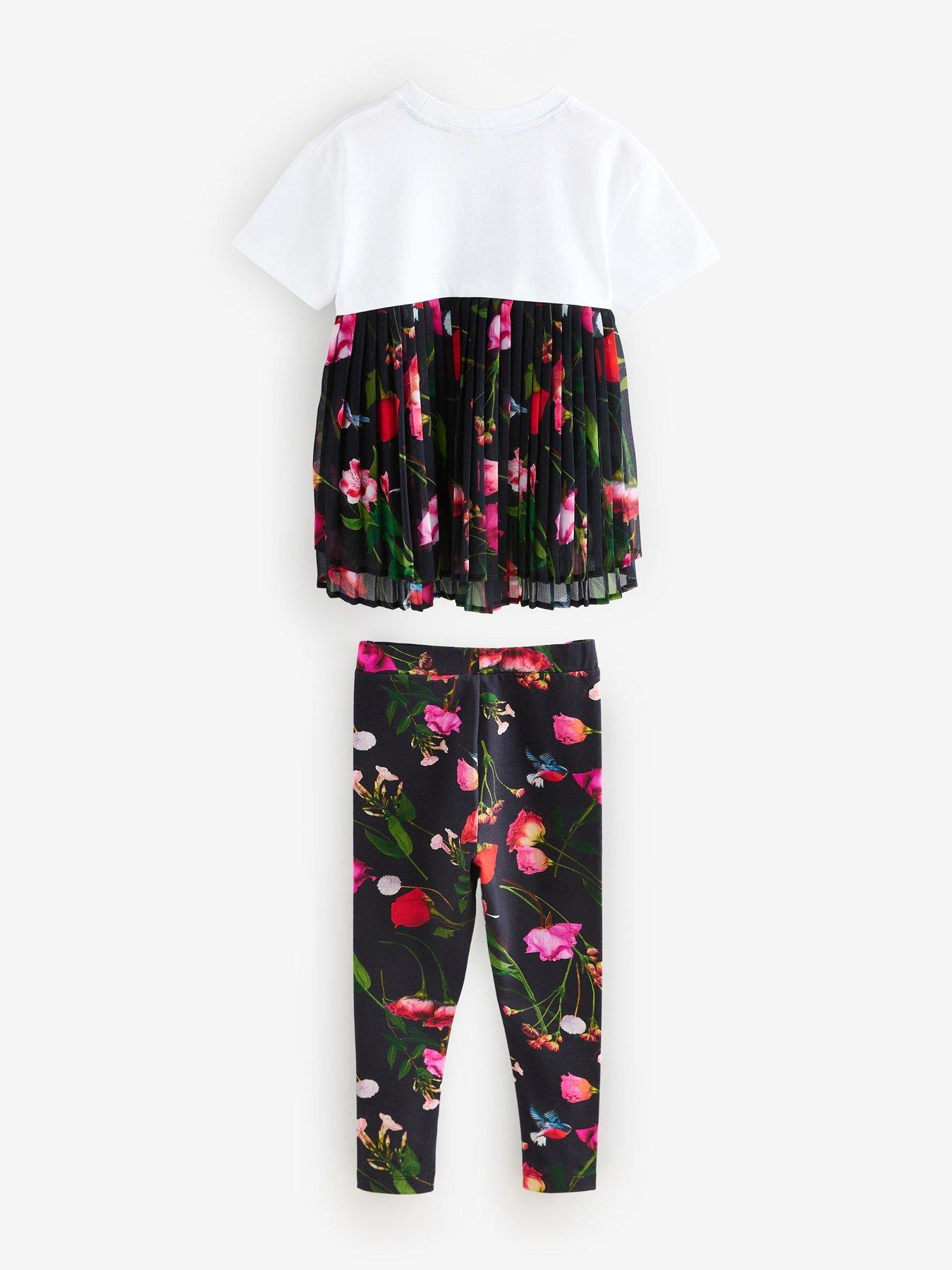 Image 6 of 6 of Ted Baker Girls Top And Legging Set - Navy