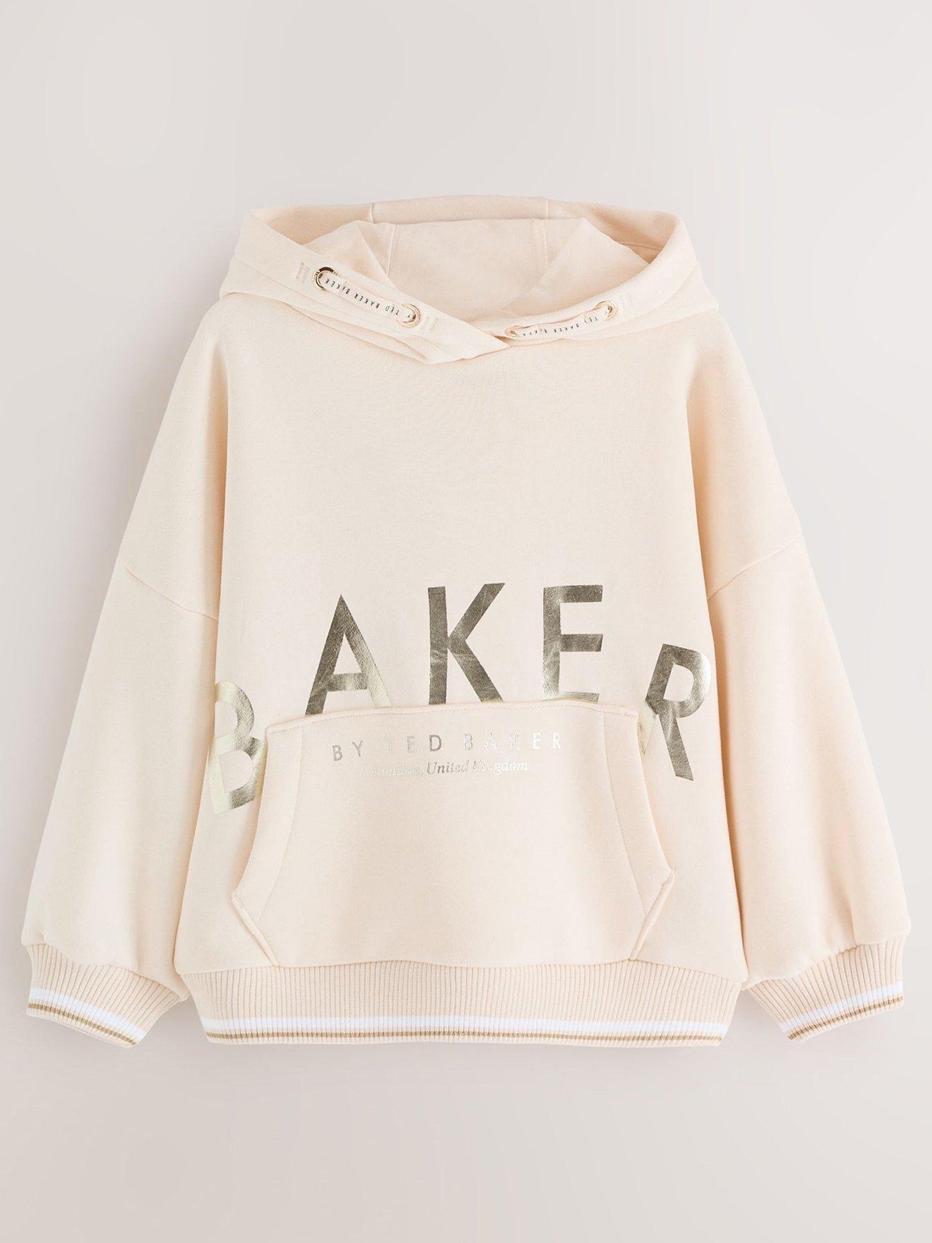 Image 2 of 6 of Ted Baker Girls Logo Hoodie And Legging Set - Beige