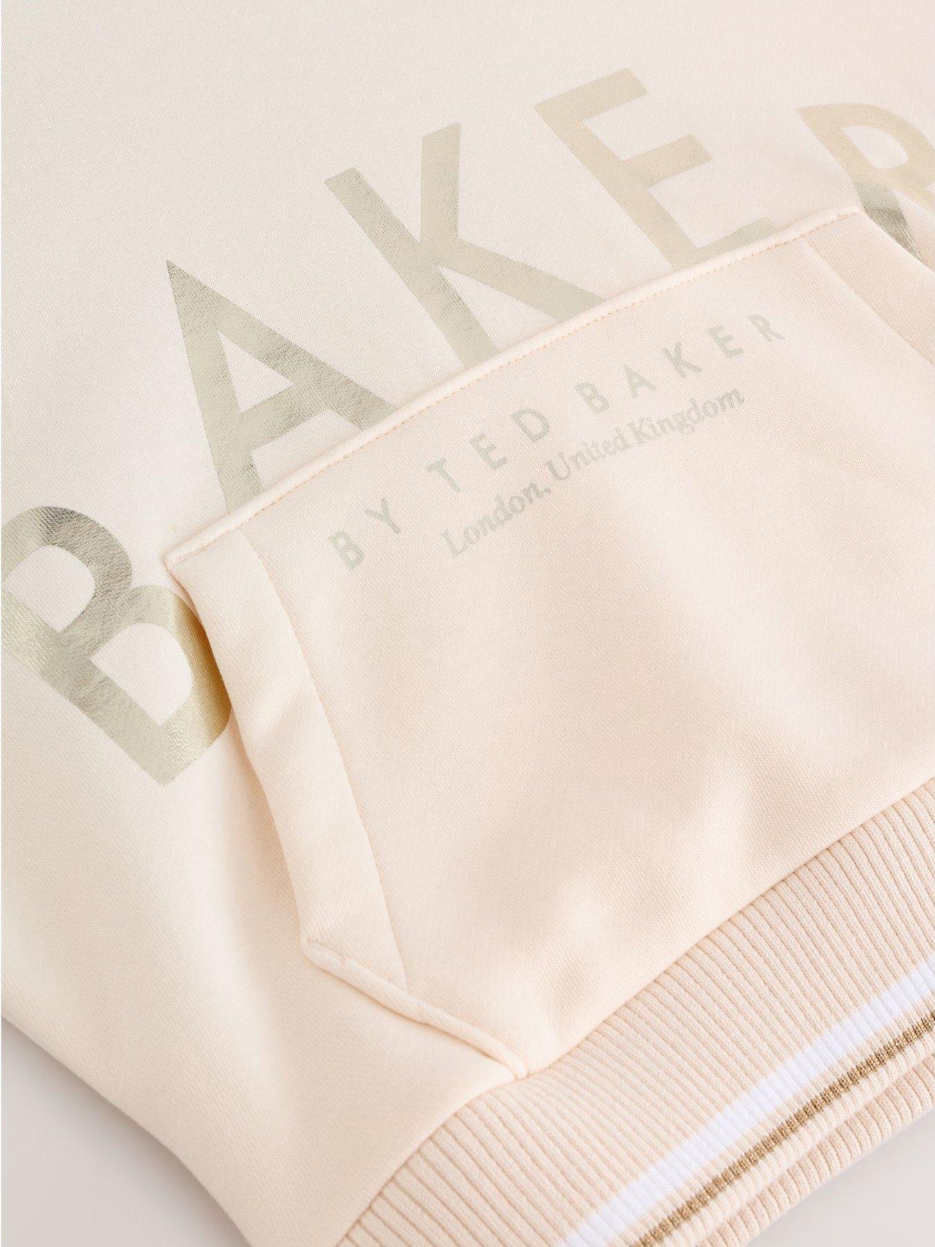 Image 5 of 6 of Ted Baker Girls Logo Hoodie And Legging Set - Beige