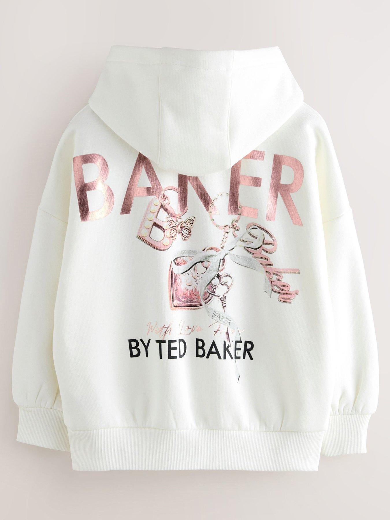 Image 2 of 4 of Ted Baker Girls Logo Hoodie - Cream