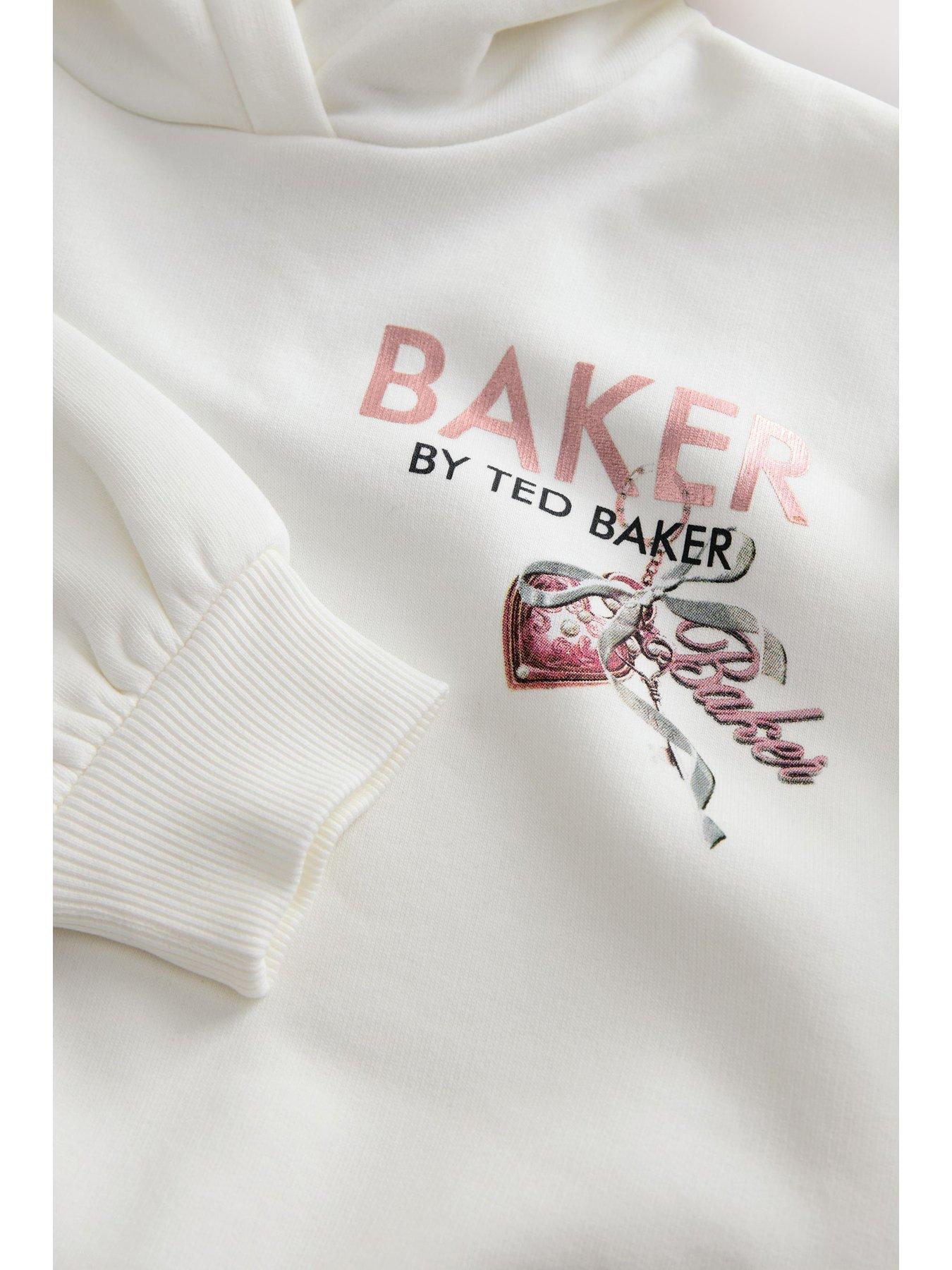 Image 3 of 4 of Ted Baker Girls Logo Hoodie - Cream