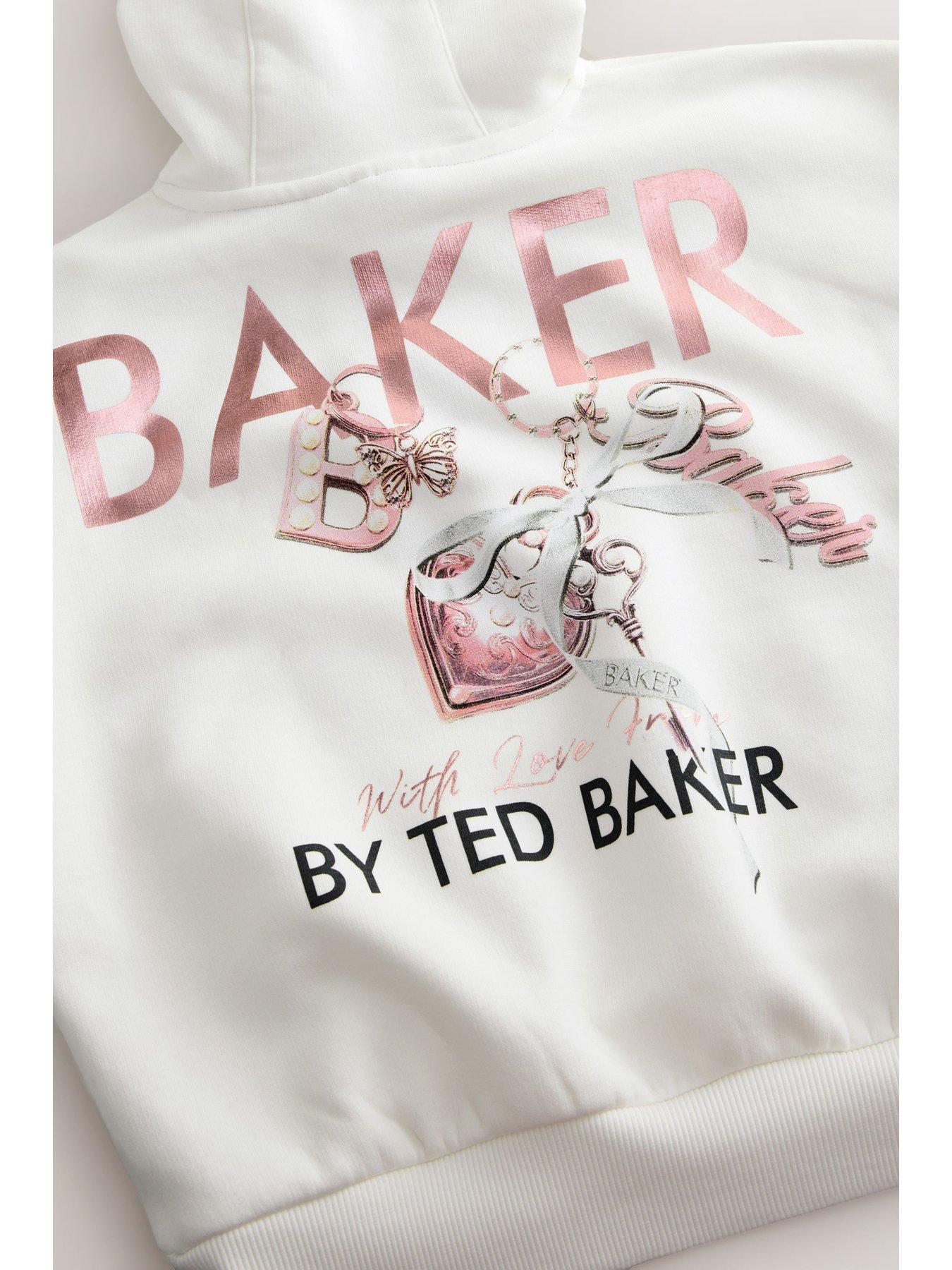 Image 4 of 4 of Ted Baker Girls Logo Hoodie - Cream