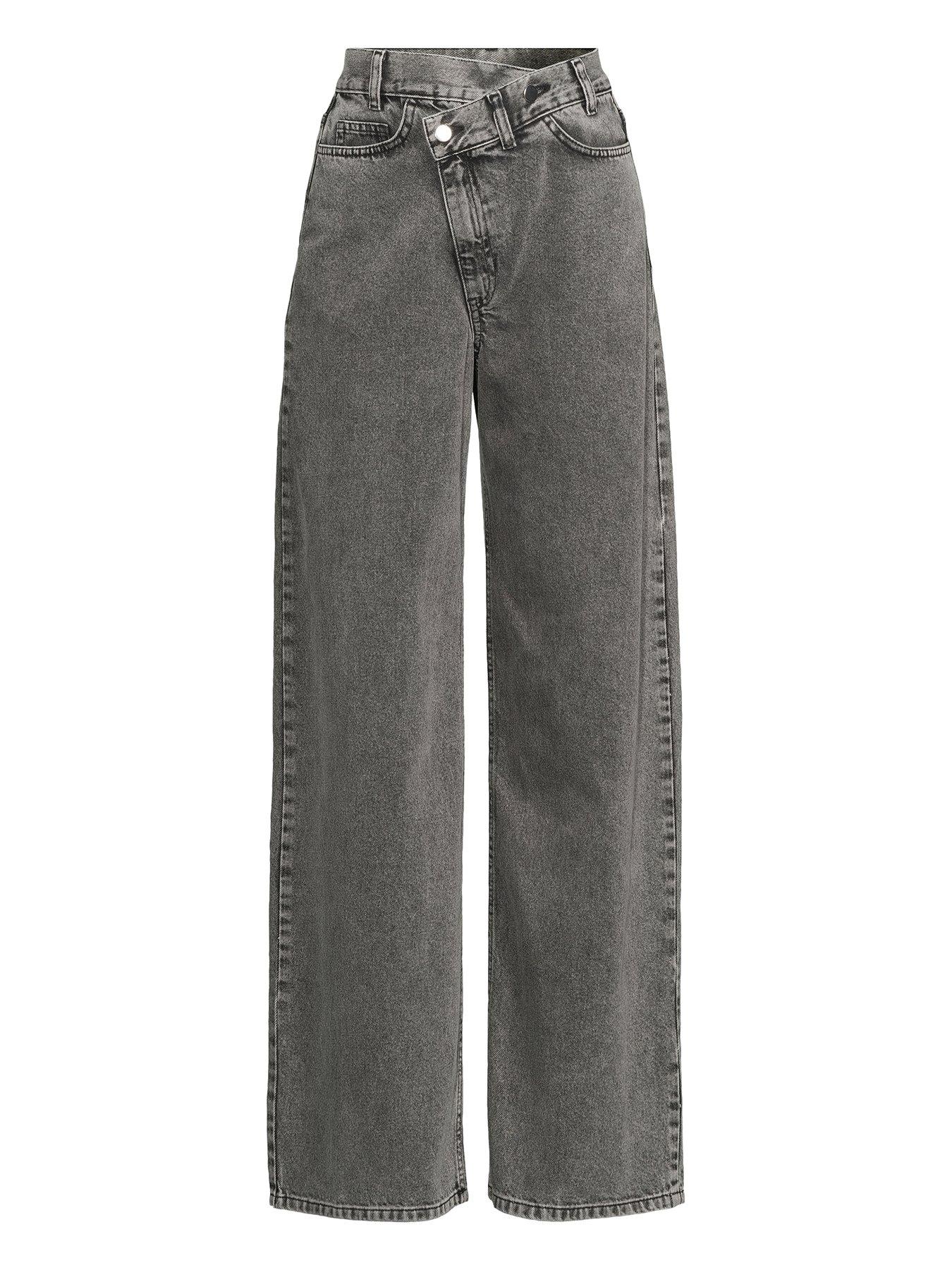 Image 5 of 5 of Michelle Keegan Asymmetric Jeans - Grey