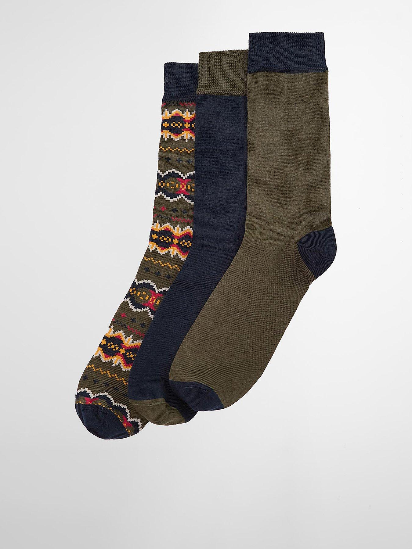 Barbour Case Fair Isle Sock Gift Set - Black