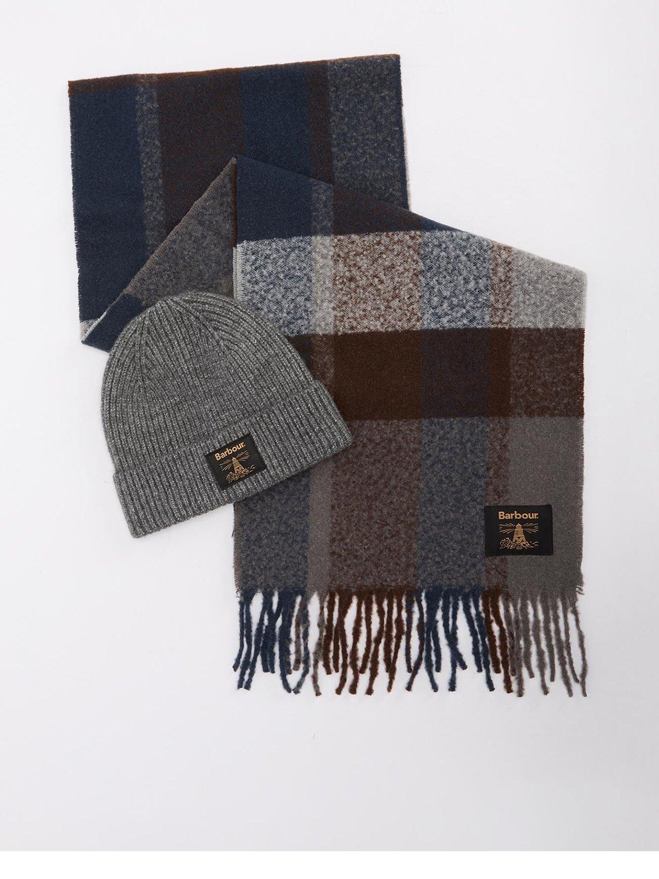 Barbour Westerdale Knitted Beanie  &  Scarf Gift Set - Brown