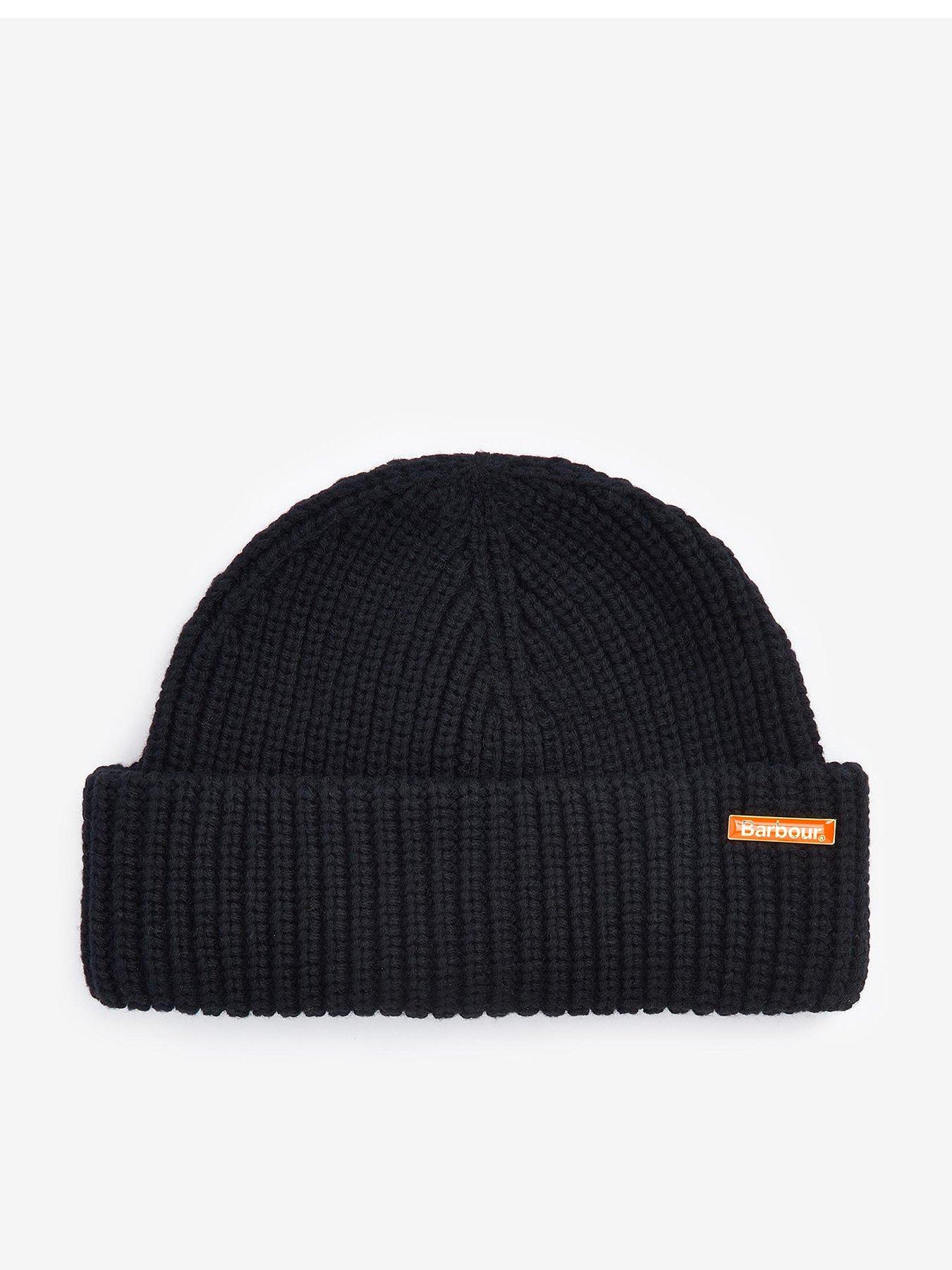 Barbour Mosely Small Knitted Beanie Hat - Black