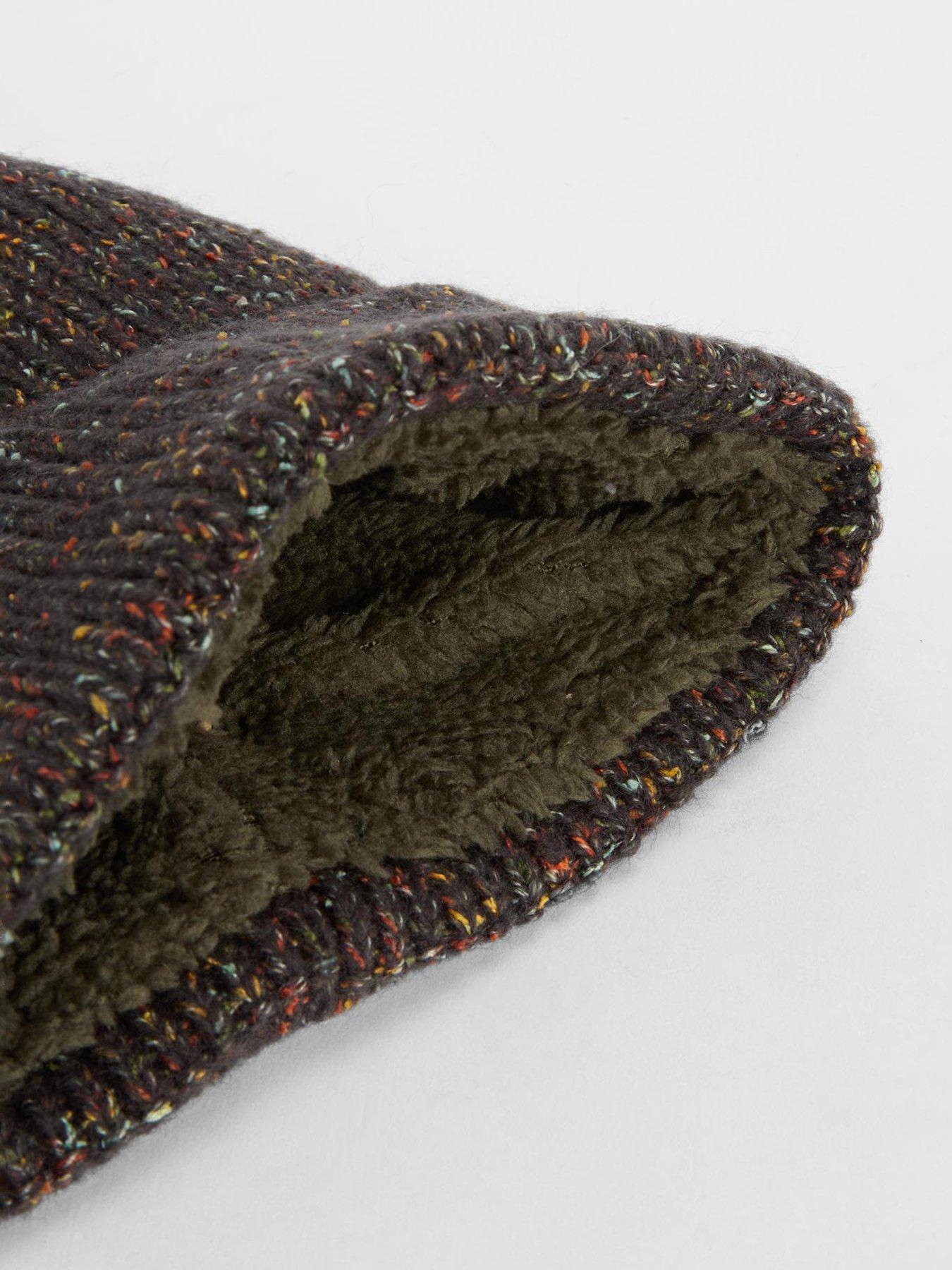  image of barbour-eston-stamp-logo-beanie-hat-dark-green