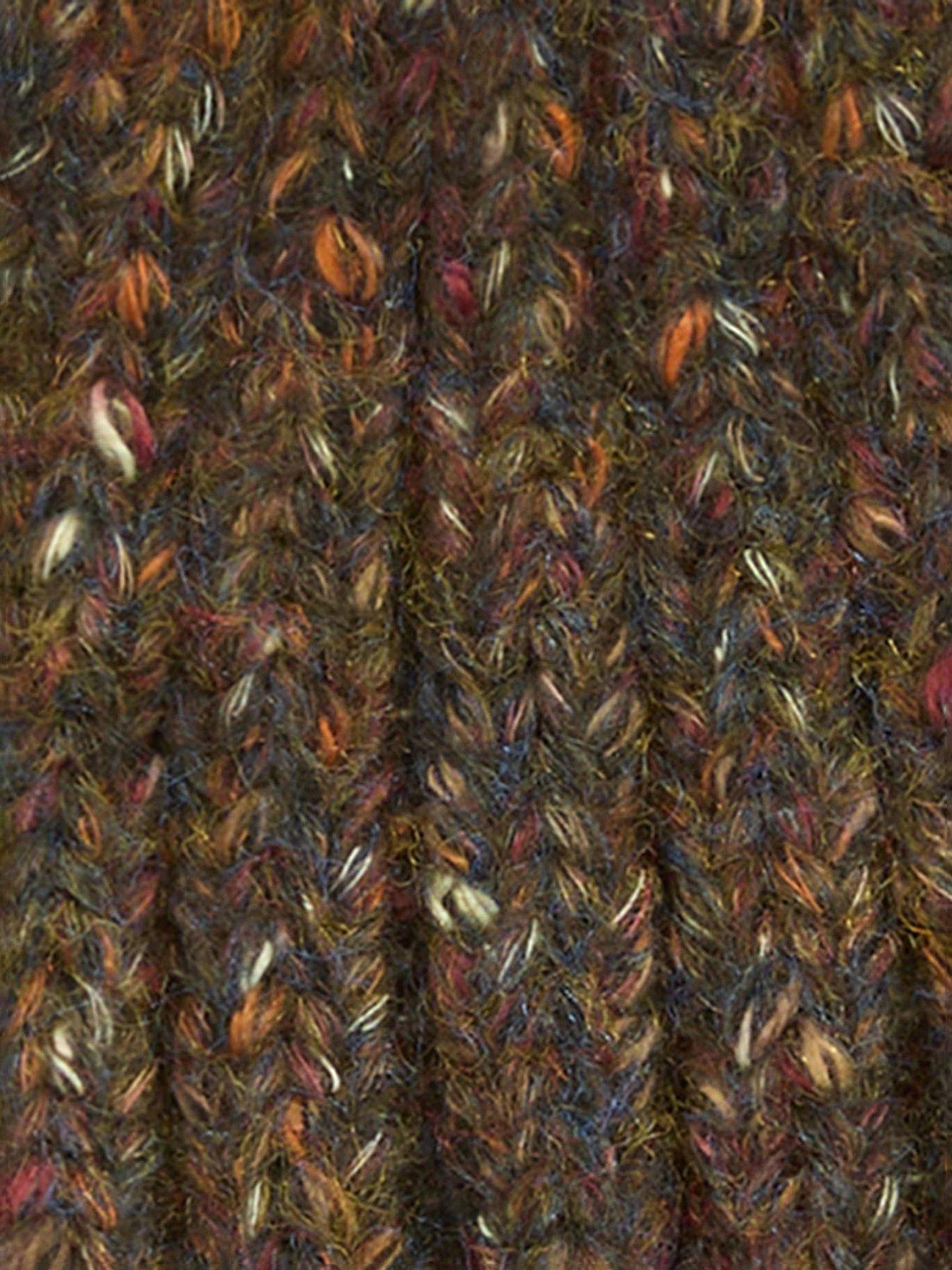  image of barbour-kelson-fleck-pom-beanie-hat-khaki