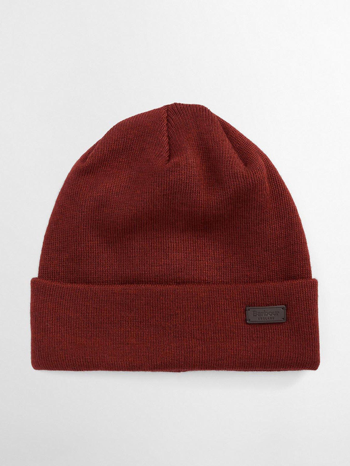 Barbour Healey Beanie Hat - Dark Red