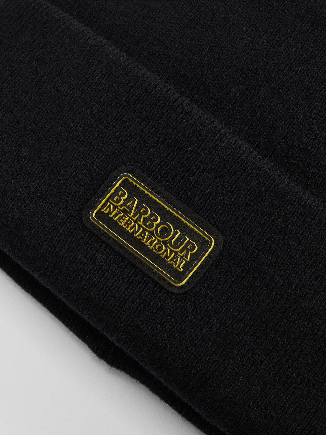Image 3 of 4 of Barbour International Sensor Legacy Beanie Hat - Black