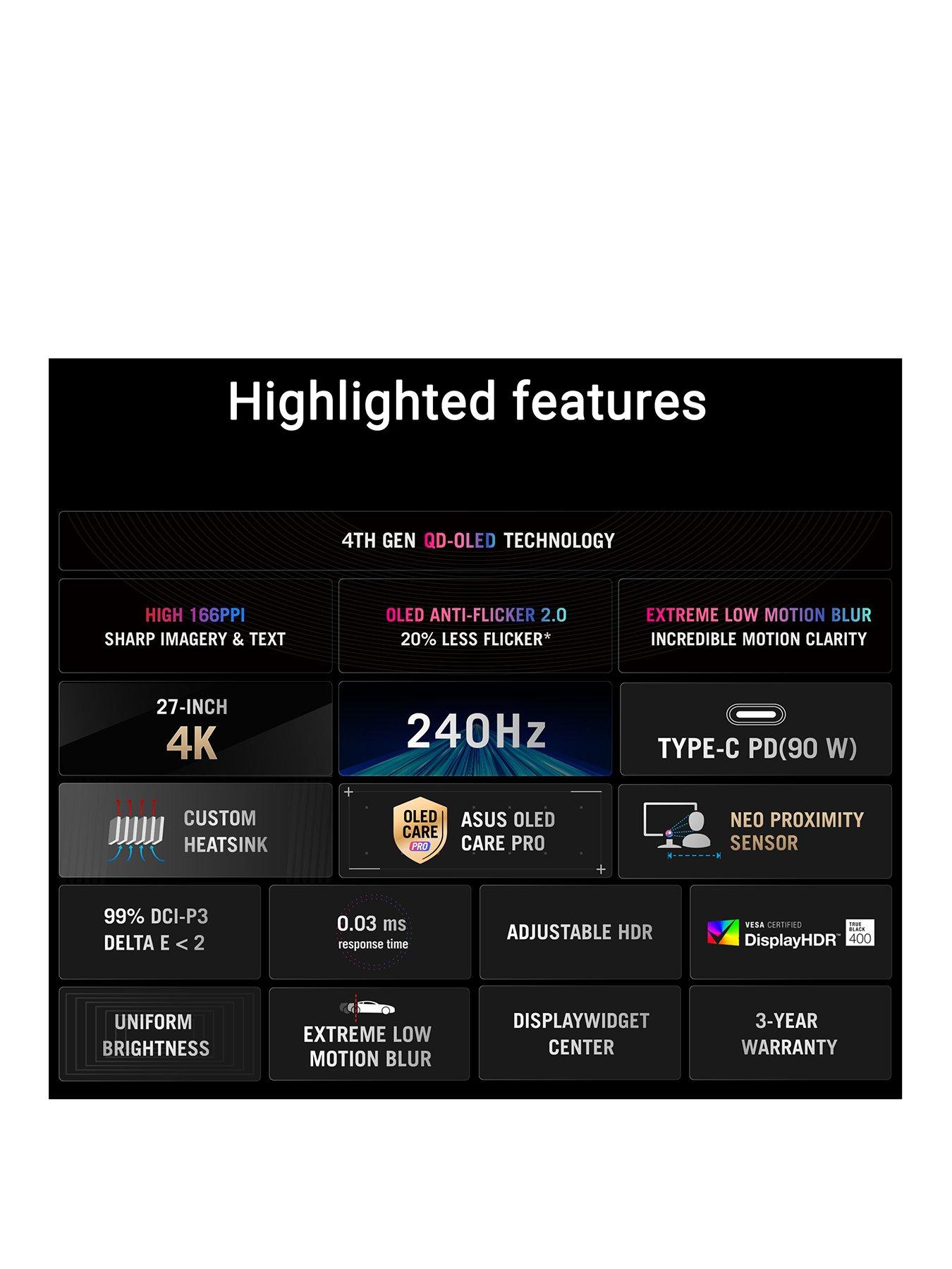  image of asus-rog-strix-oled-xg27ucdmg-gaming-monitor-27in-240hz-4k-uhd-qd-oled-003ms-response-time