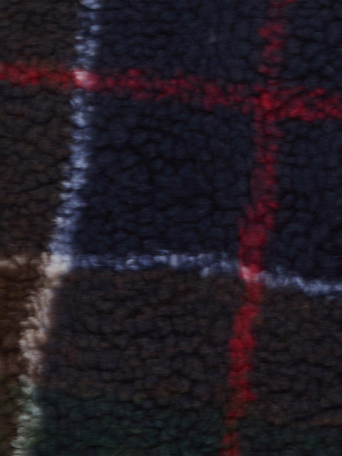 Image 4 of 4 of Barbour Field Fleece Tartan Snood Scarf - Navy