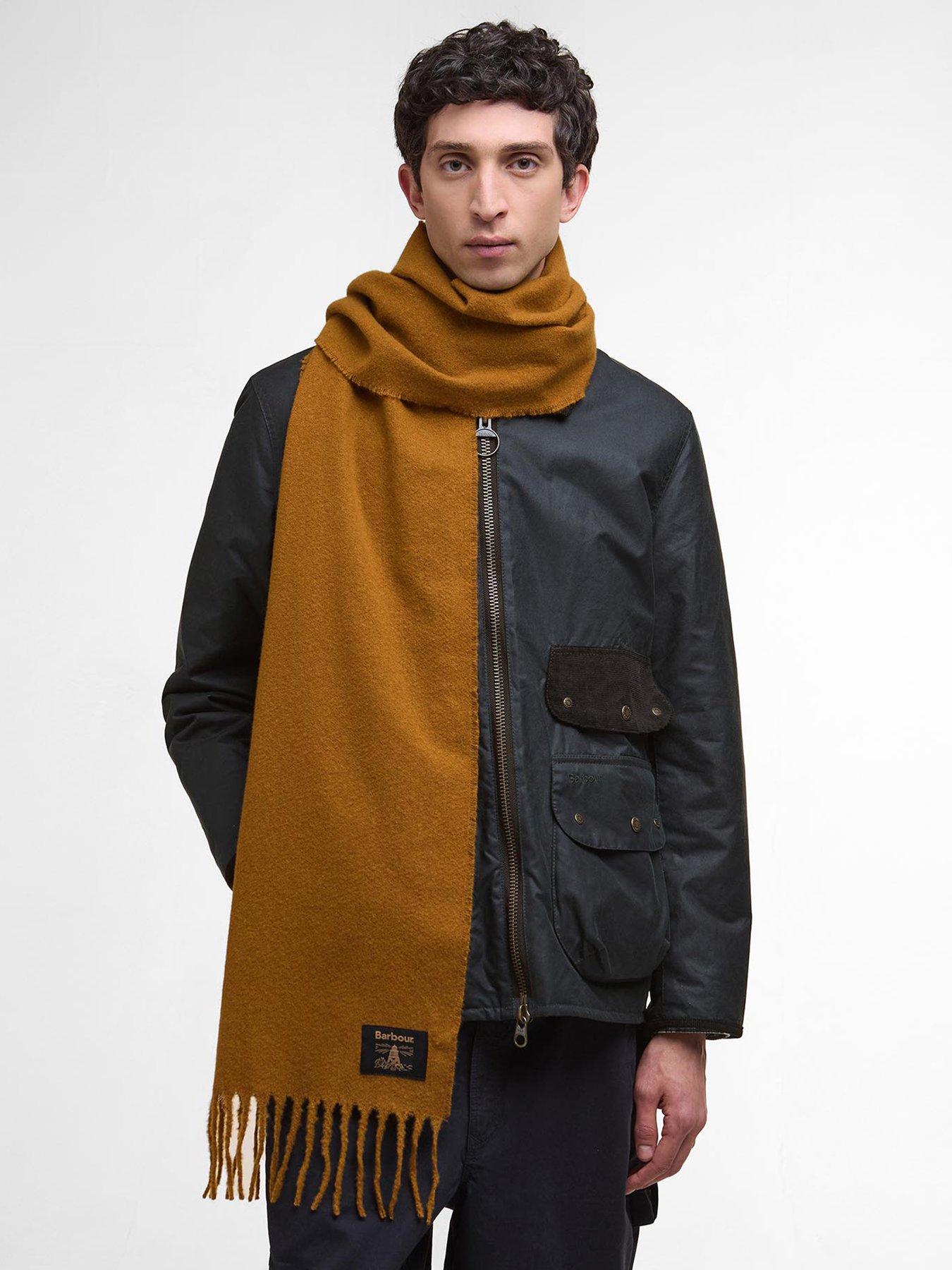  image of barbour-brandy-boucle-scarf-brown