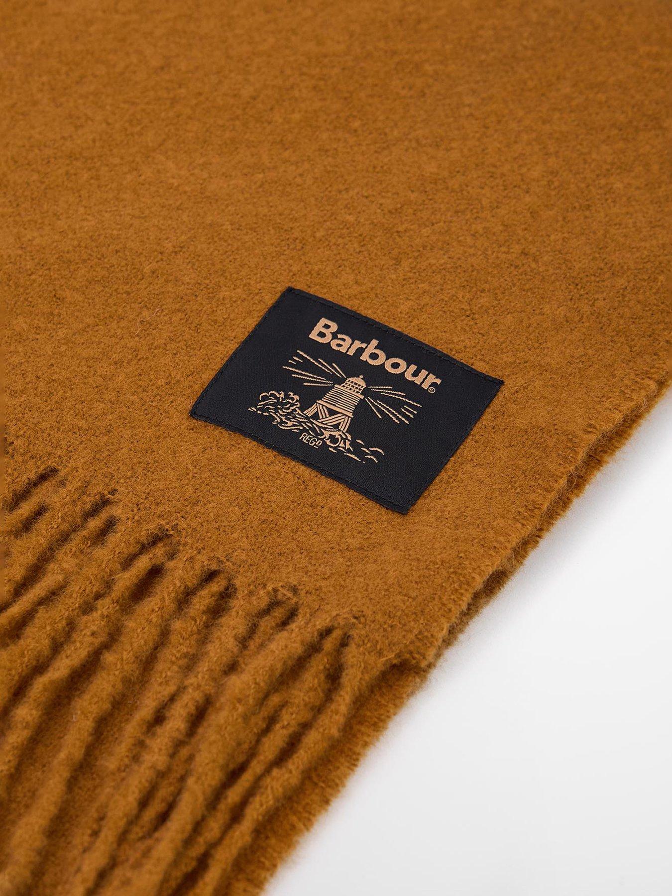  image of barbour-brandy-boucle-scarf-brown