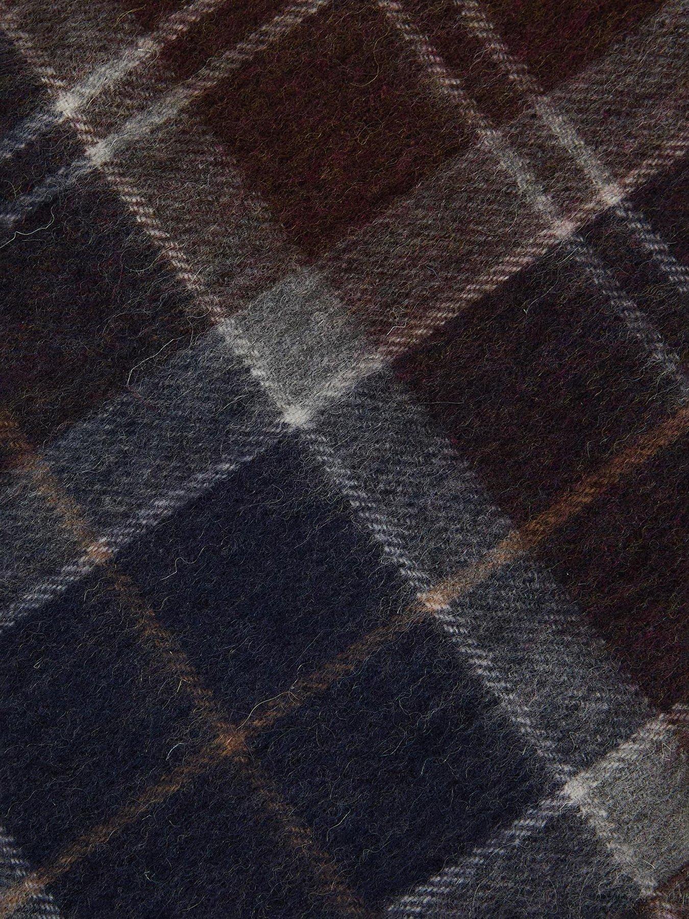  image of barbour-braden-lambswool-tartan-scarf-navy
