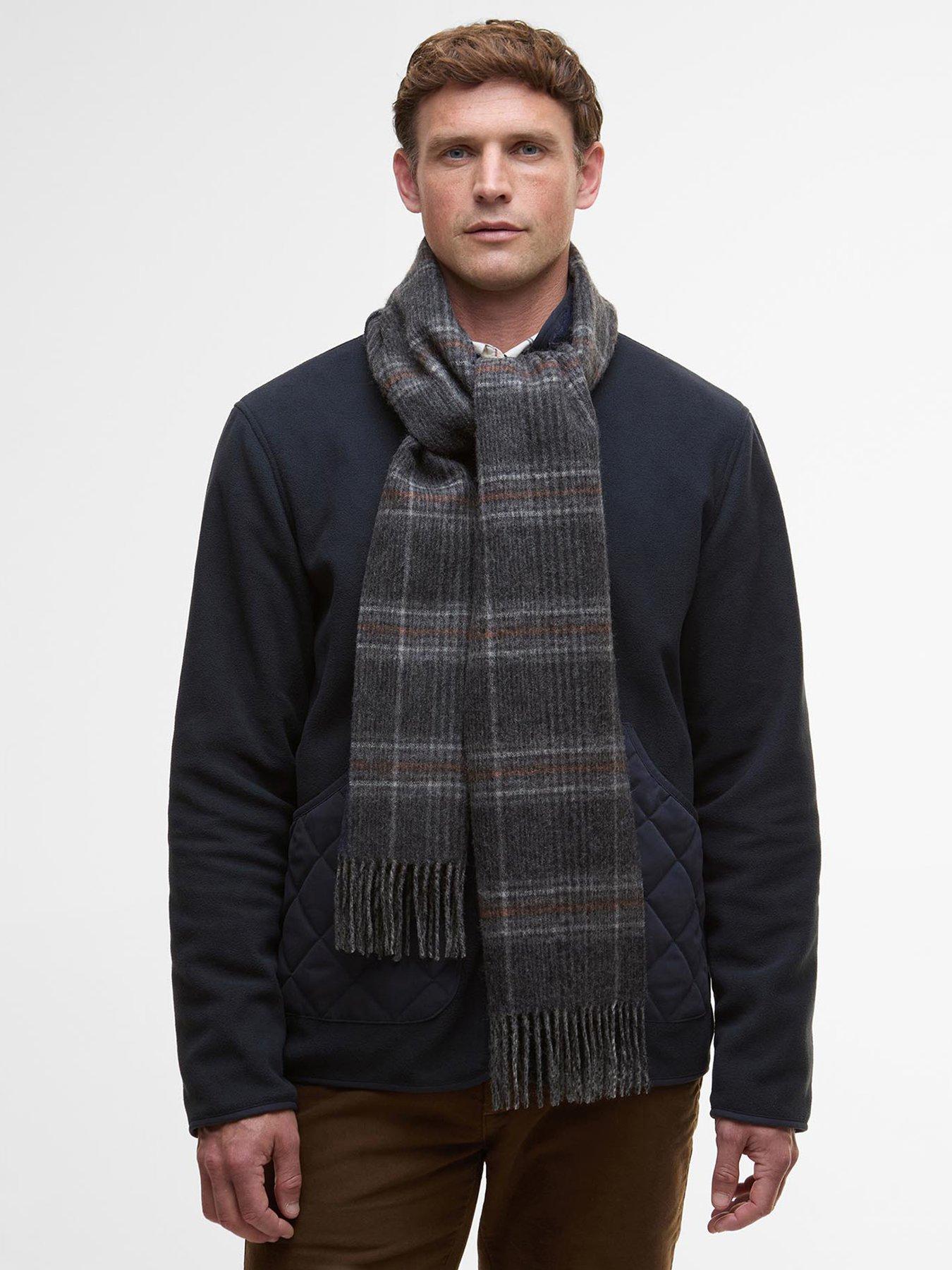  image of barbour-marsden-reversible-scarf-navy