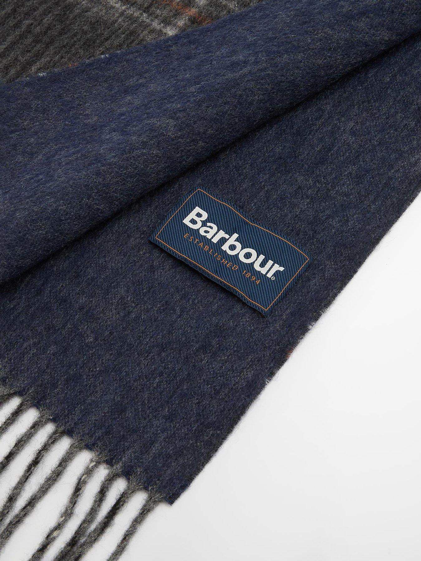  image of barbour-marsden-reversible-scarf-navy