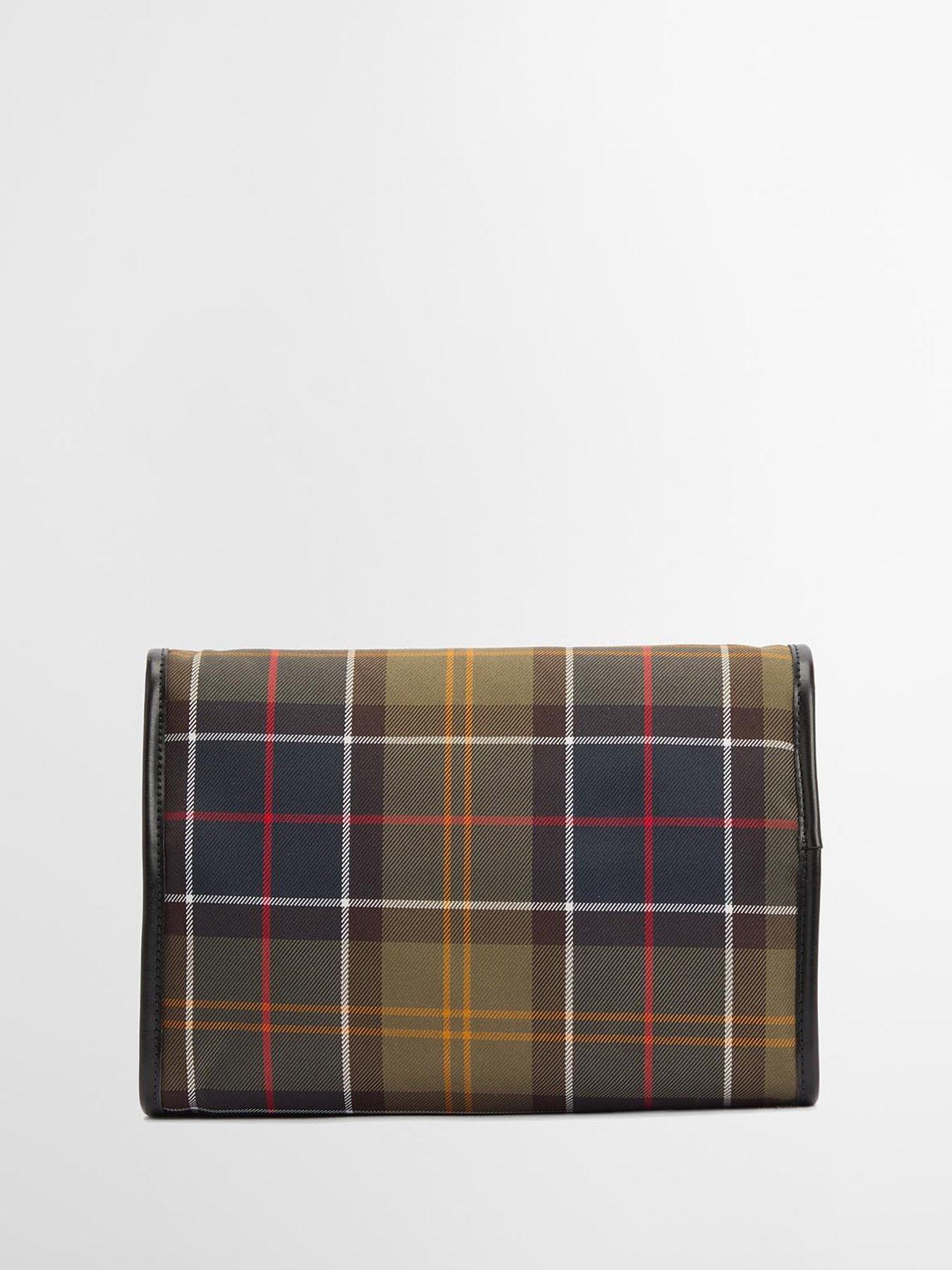 Image 2 of 4 of Barbour Tartan Hanging Washbag - Green Multi