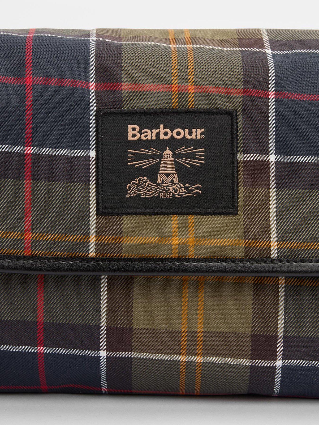 Image 3 of 4 of Barbour Tartan Hanging Washbag - Green Multi