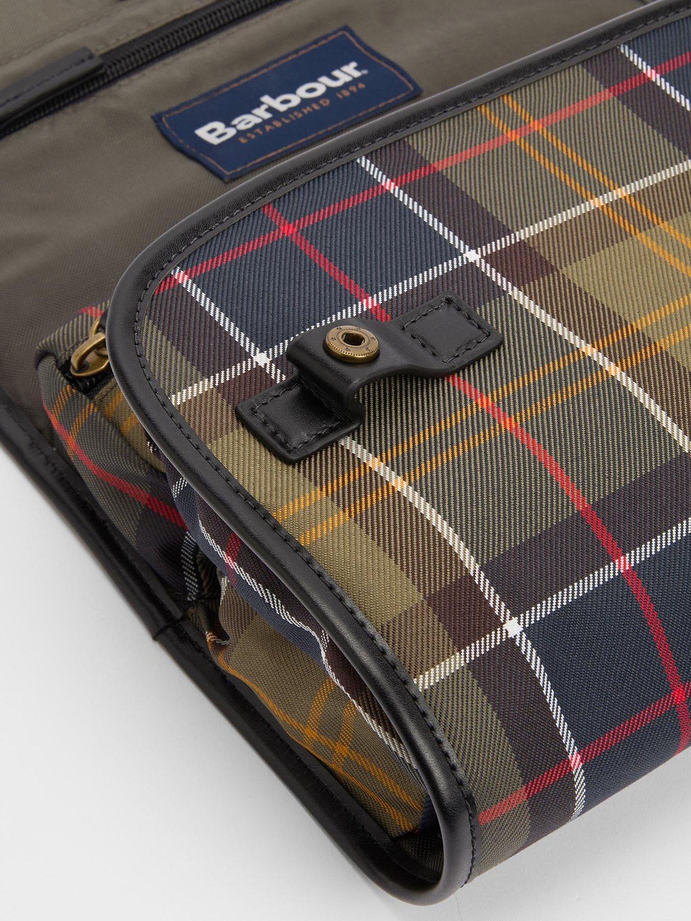 Image 4 of 4 of Barbour Tartan Hanging Washbag - Green Multi