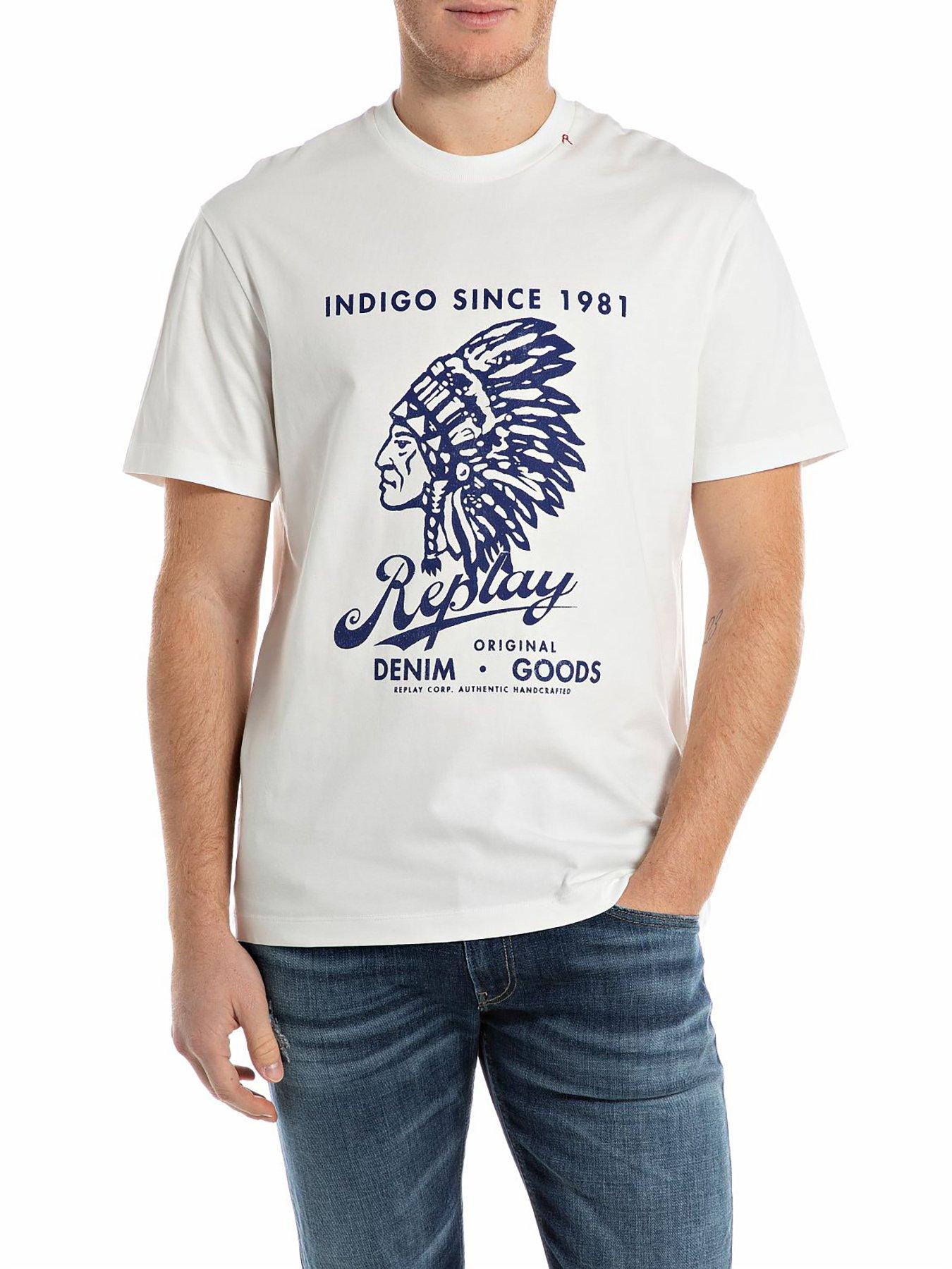 Replay Original Denim Goods Printed T-Shirt - White