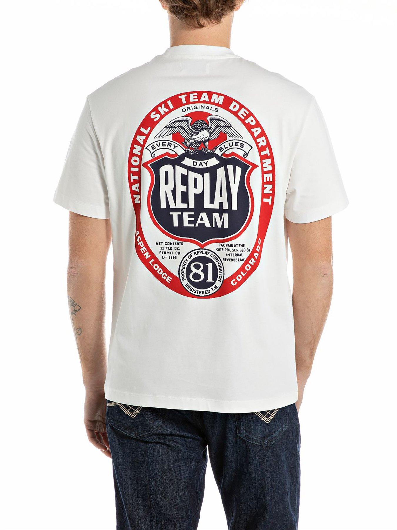 Replay National Ski Team Back Graphic Printed T-Shirt - White