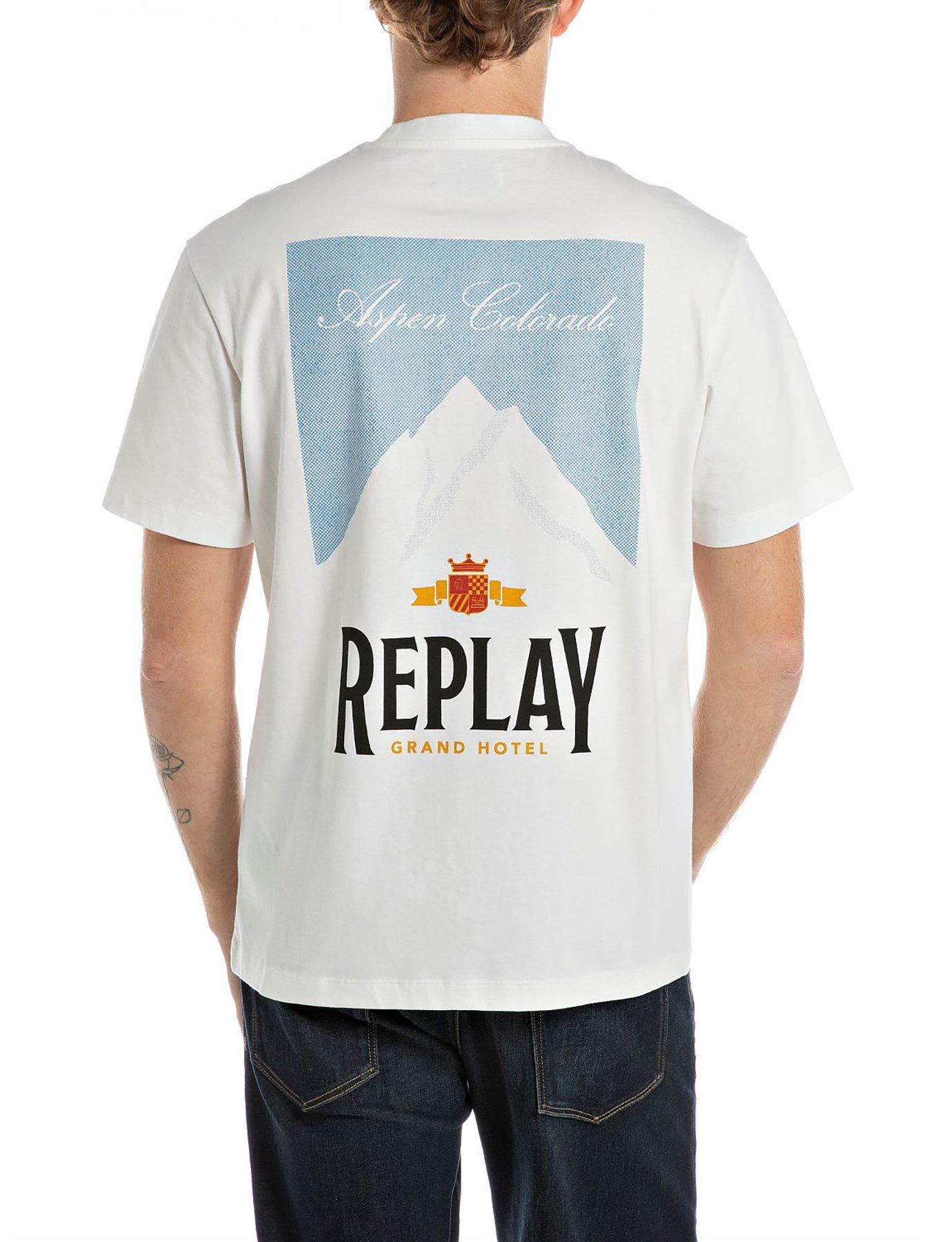 Image 2 of 2 of Replay Aspen Colorado Back Graphic T-shirt - White