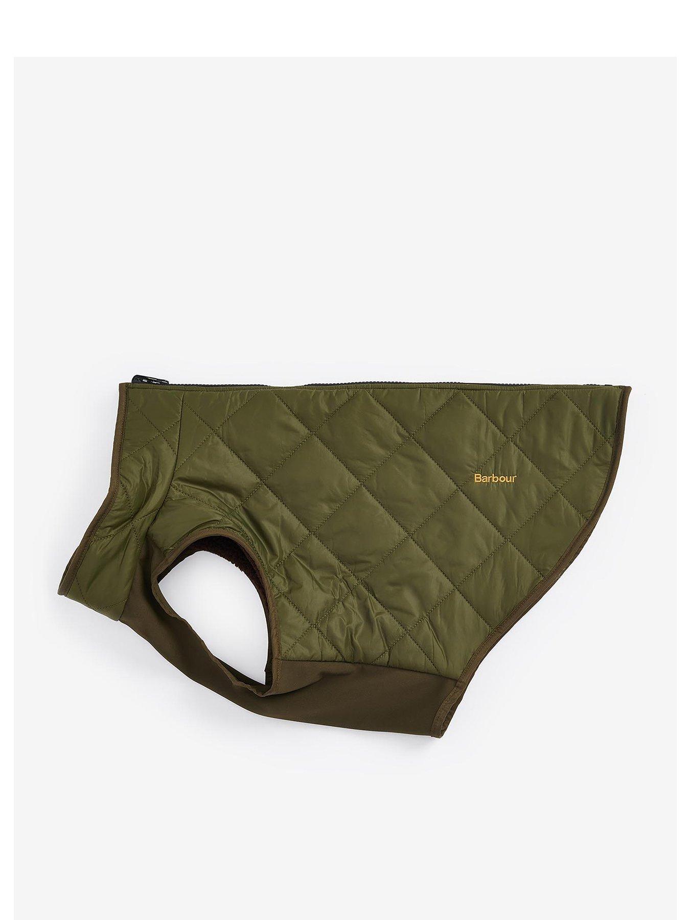 Image 1 of 5 of Barbour Reversible Quilt/Borg Fleece Dog Coat - Green