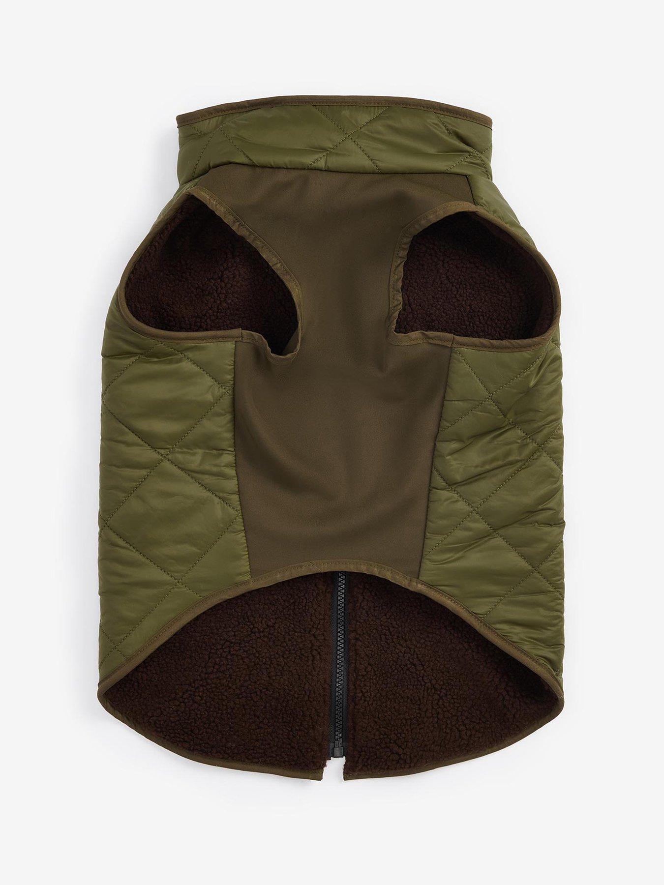 Image 3 of 5 of Barbour Reversible Quilt/Borg Fleece Dog Coat - Green