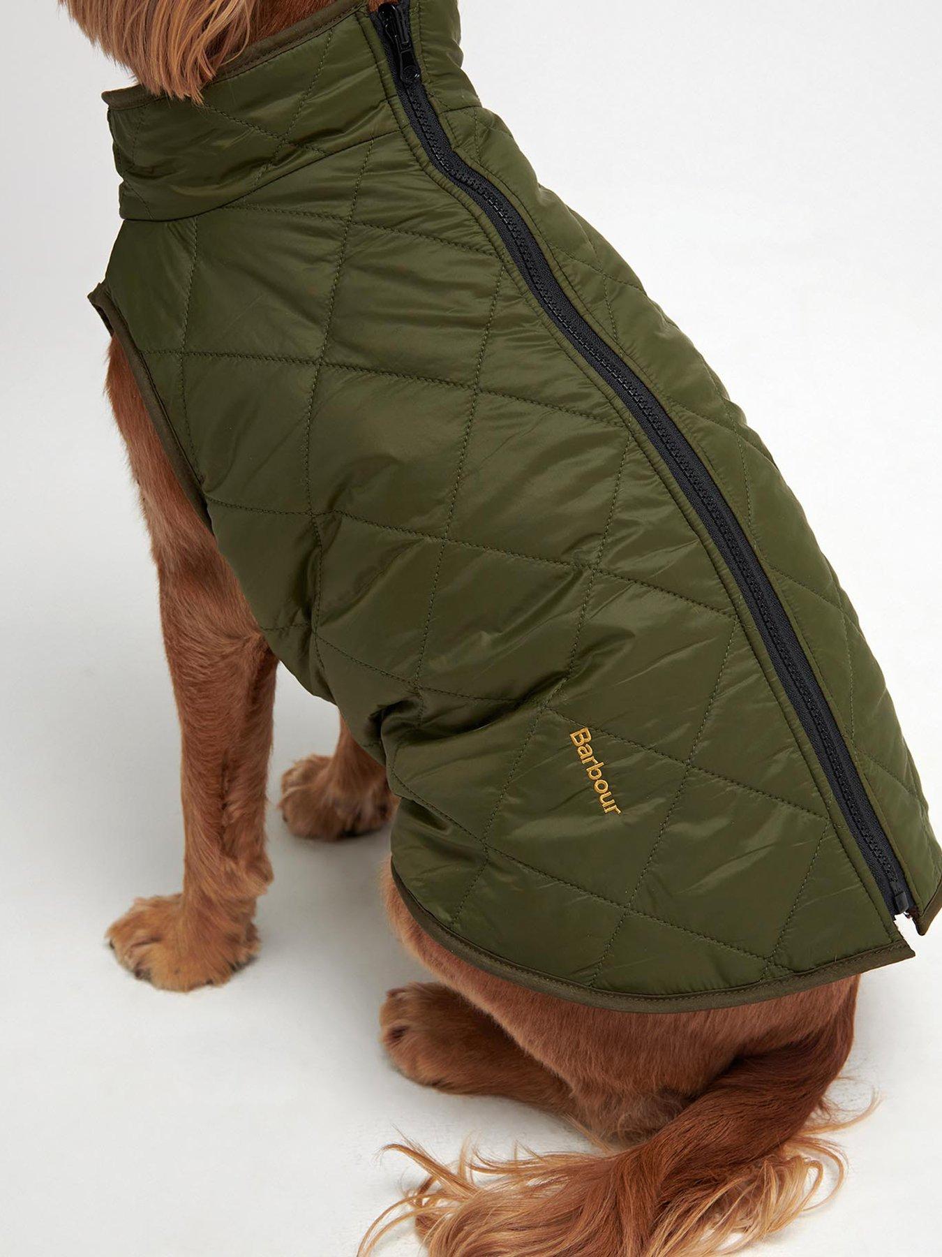 Image 4 of 5 of Barbour Reversible Quilt/Borg Fleece Dog Coat - Green