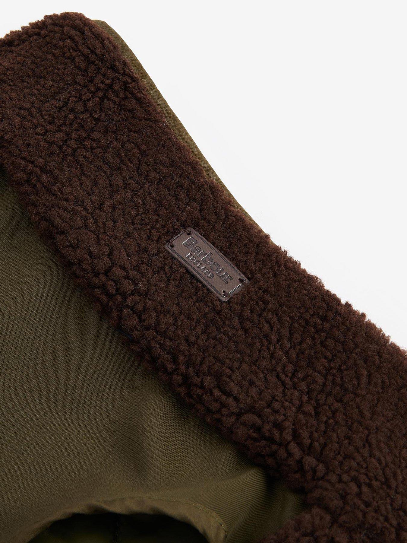 Image 5 of 5 of Barbour Reversible Quilt/Borg Fleece Dog Coat - Green