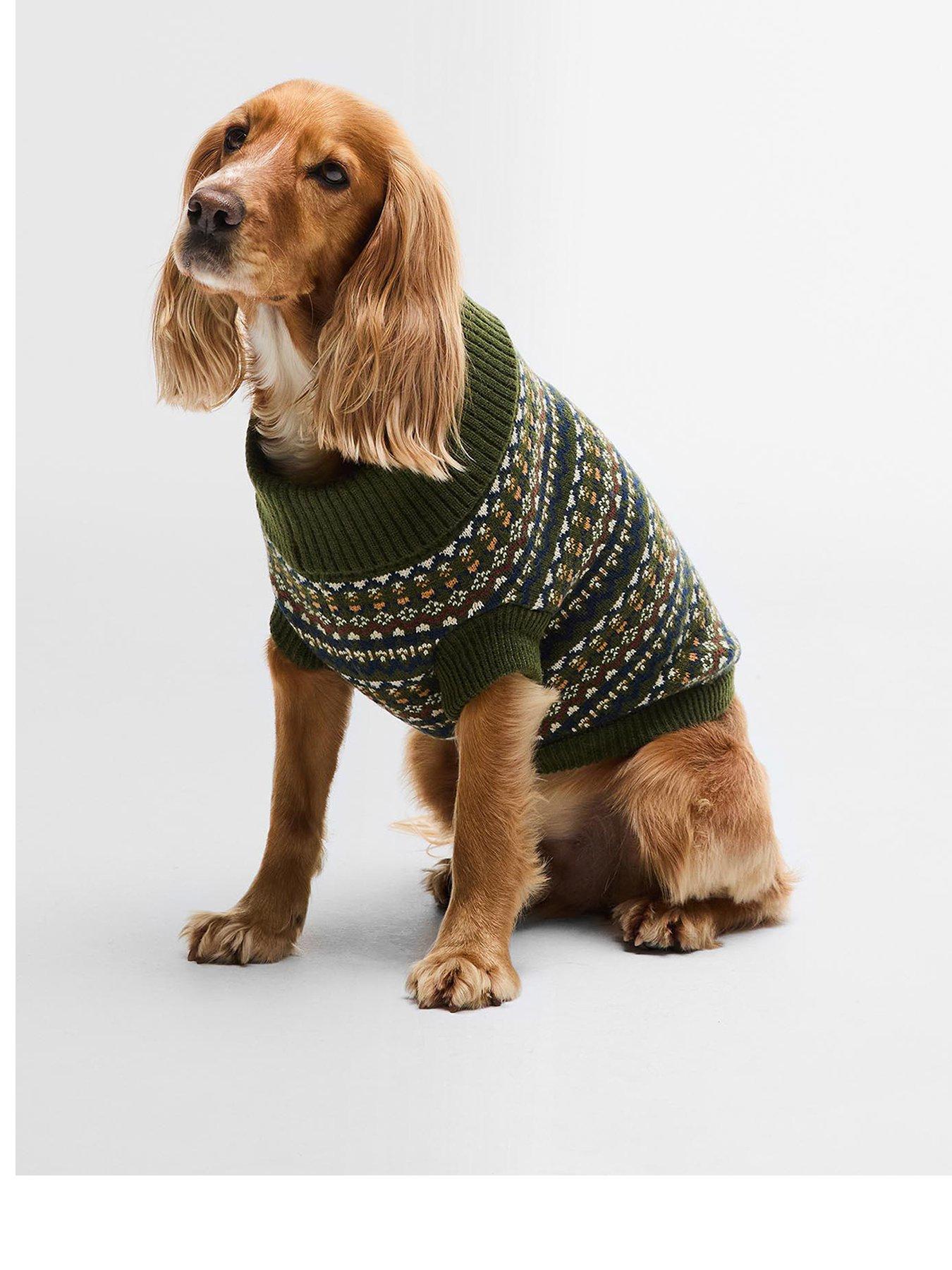 Barbour Dog Marlow Fair Isle Dog Jumper - Green
