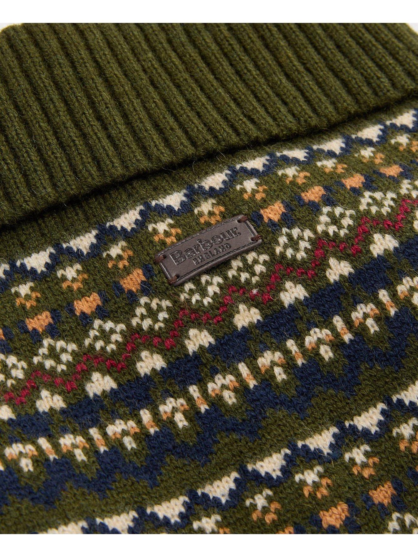  image of barbour-dog-marlow-fair-isle-dog-jumper-green