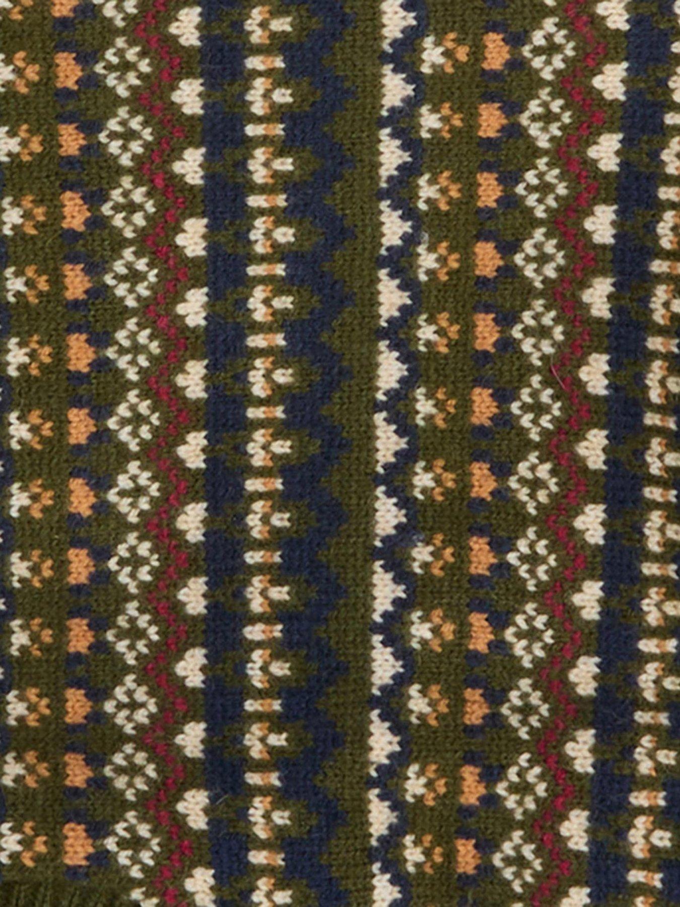  image of barbour-dog-marlow-fair-isle-dog-jumper-green