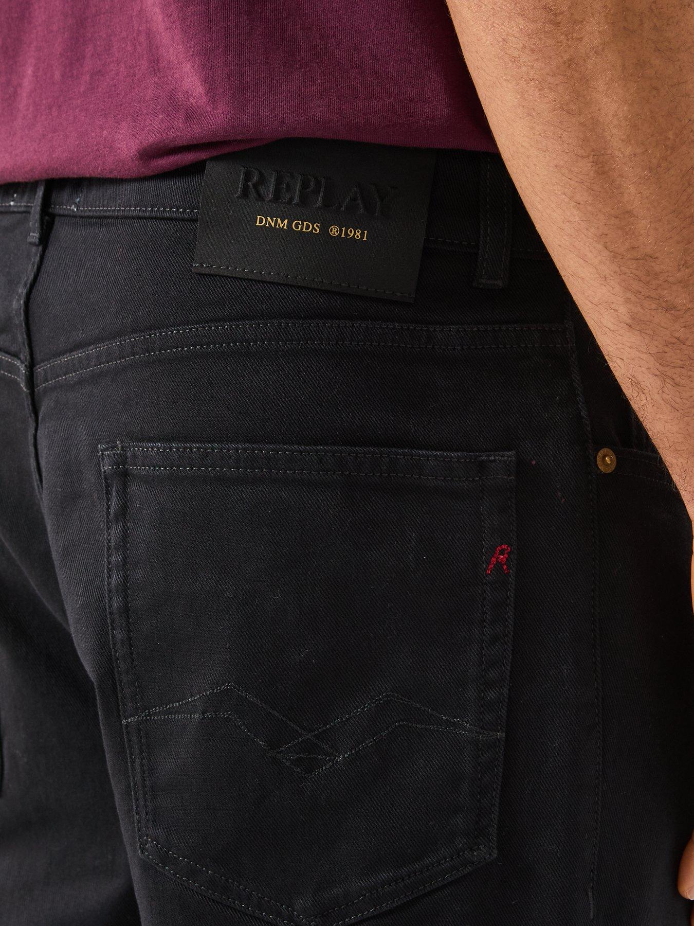 Image 4 of 5 of Replay Cley Bootcut Fit Jeans - Black