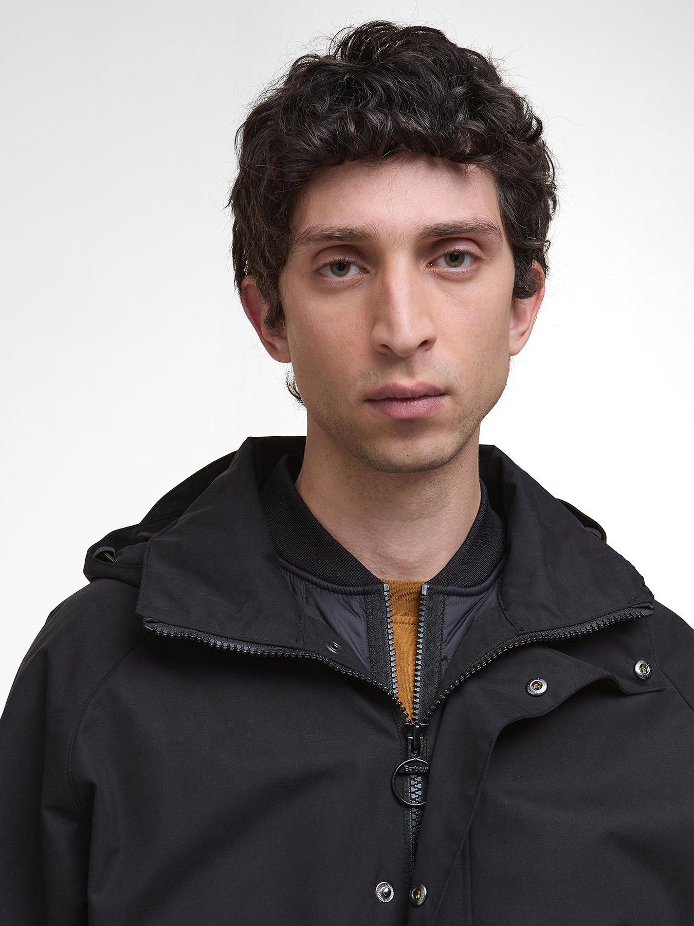 Image 4 of 6 of Barbour Re-Engineered Waded Spey Hooded Showerproof Jacket - Black