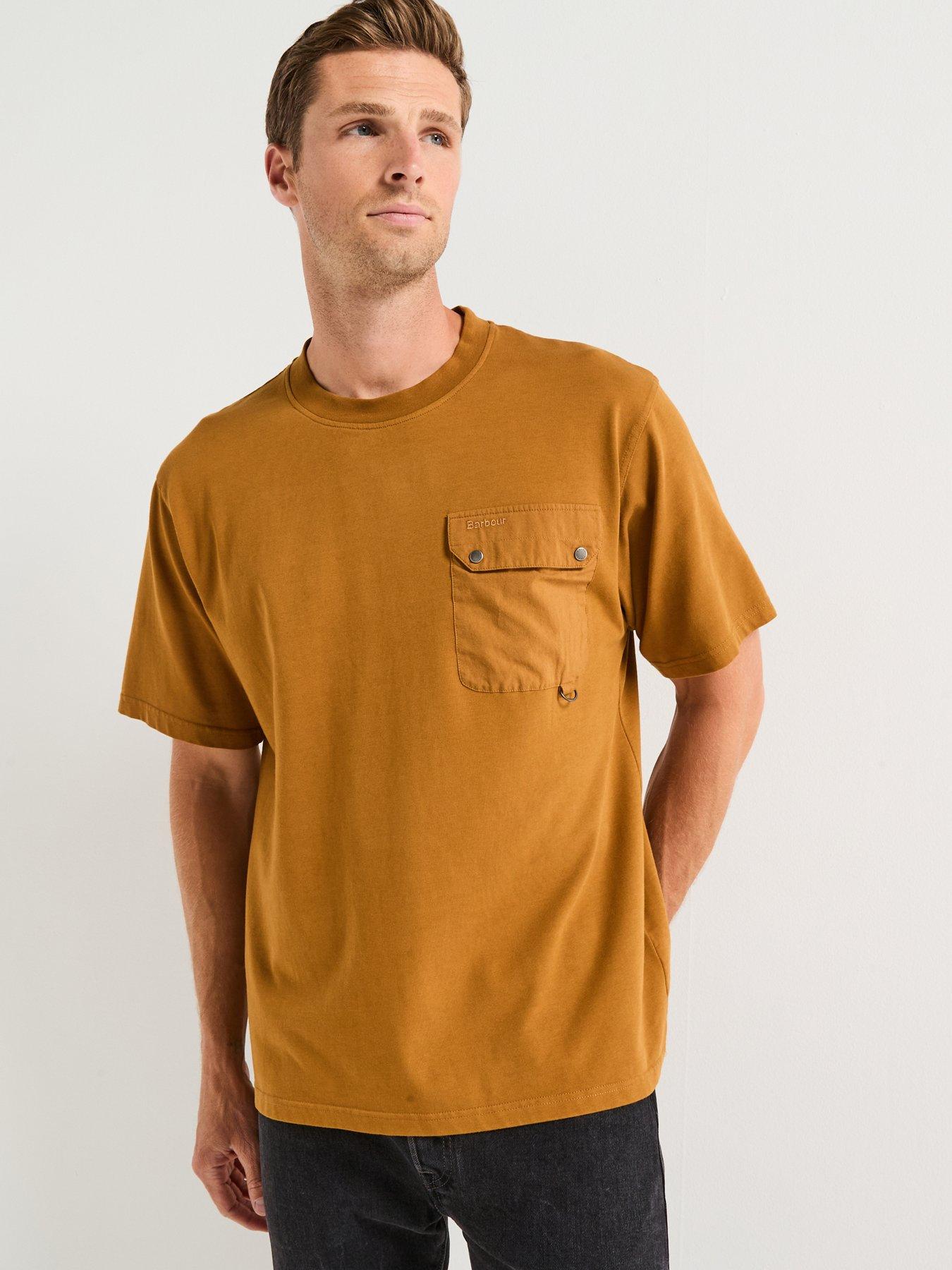undefined Leazes Pocket Detail T-Shirt - Dark Orange